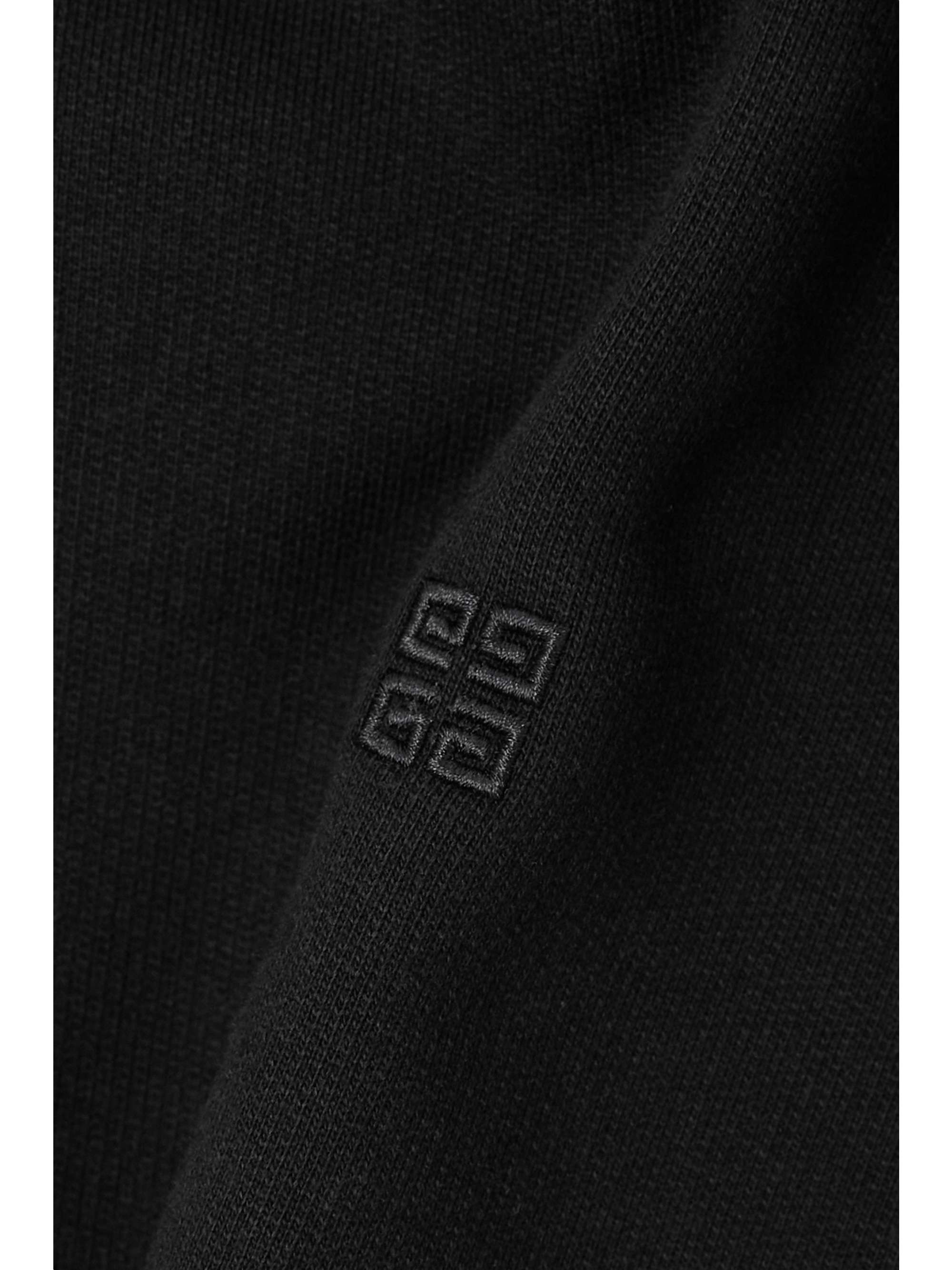 GIVENCHY Cropped embroidered cotton-jersey hoodie