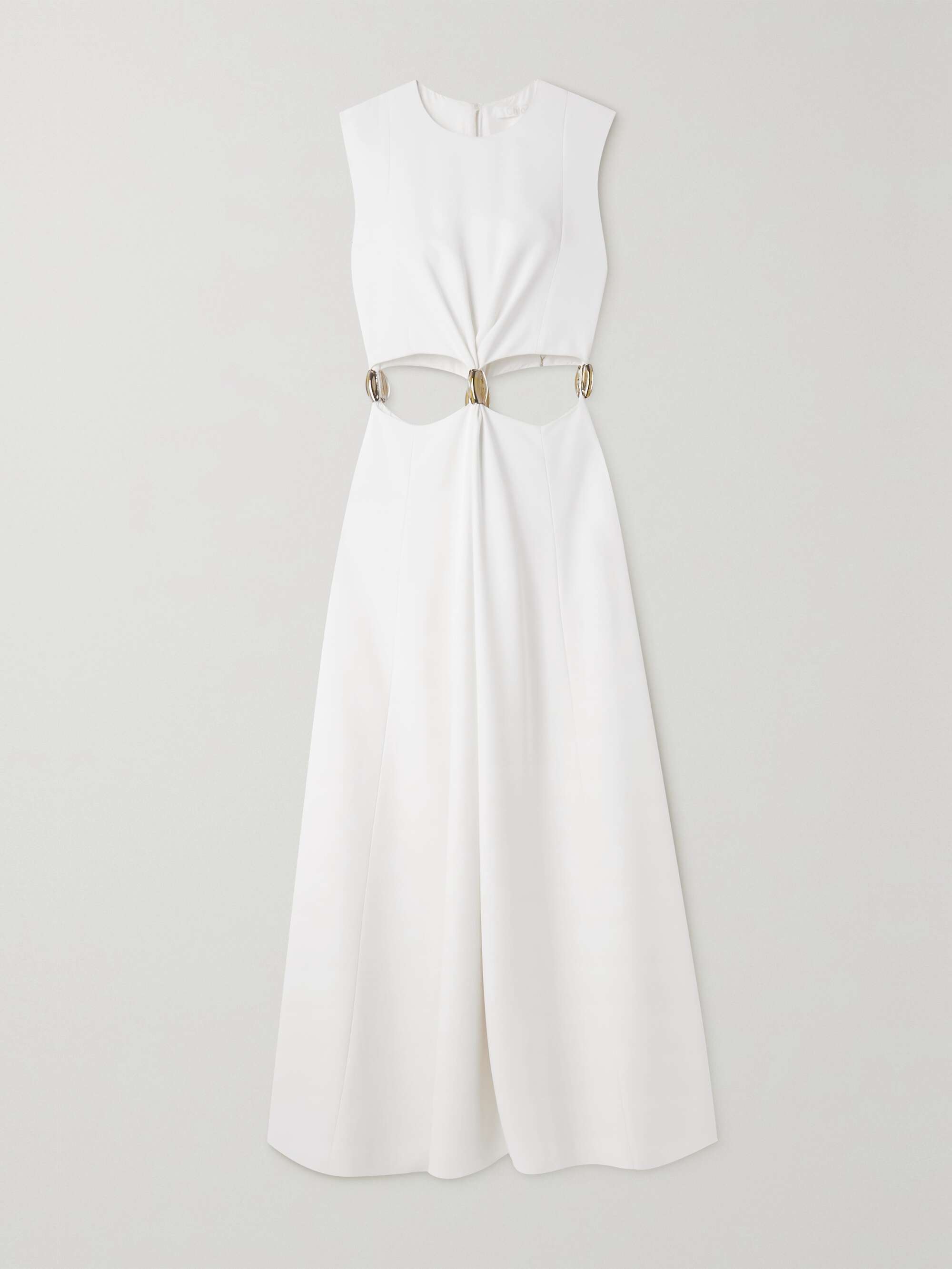 CHLOE Embellished cutout silk cady maxi dress NET A PORTER