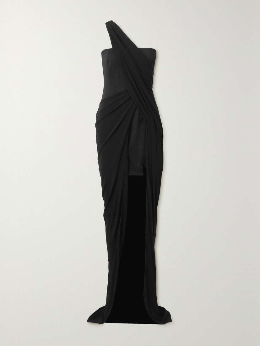 Givenchy Draped One-shoulder Satin Gown - FR 40