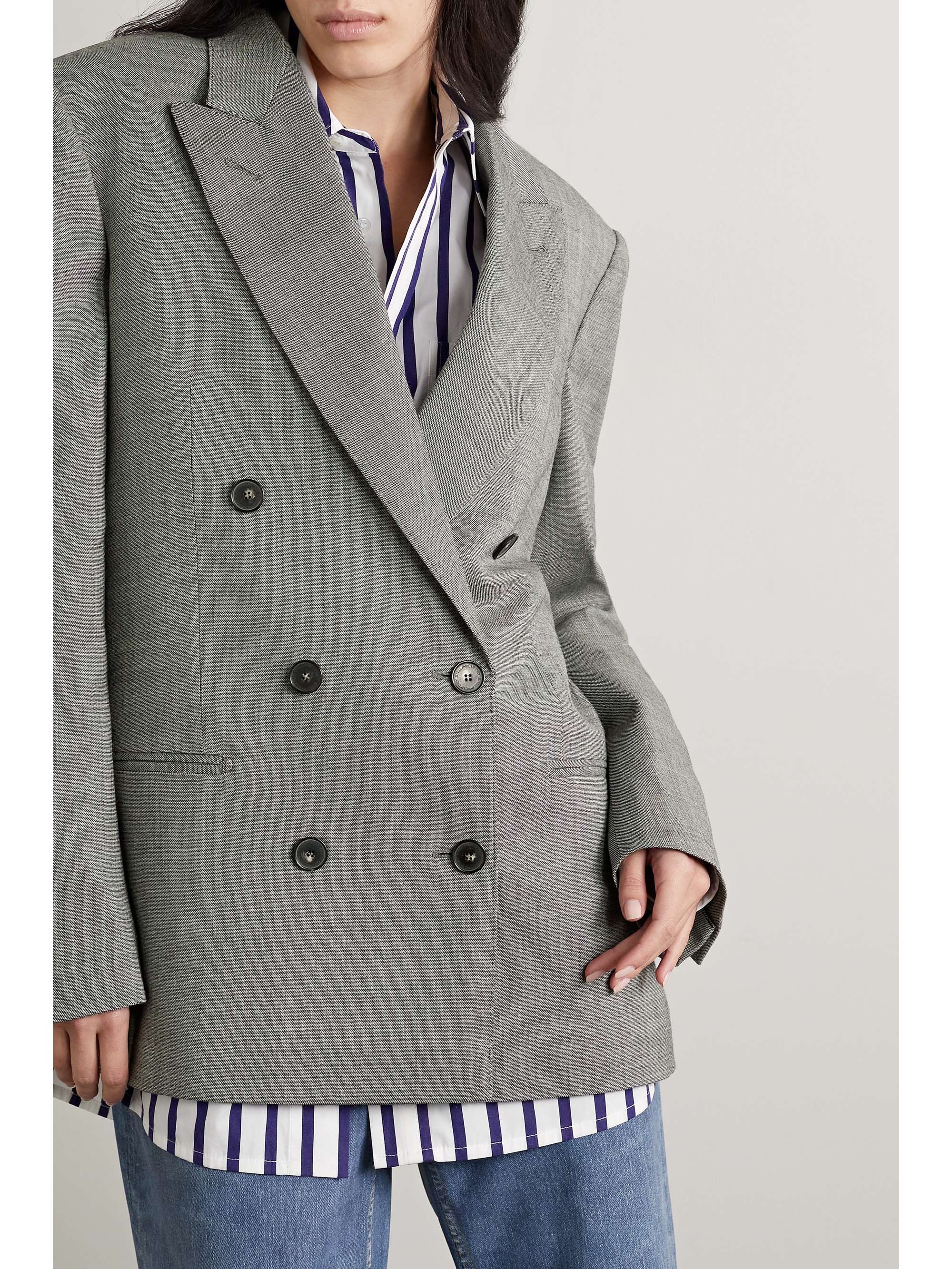 STELLA MCCARTNEY Blazer oversize à double boutonnage en laine mélangée