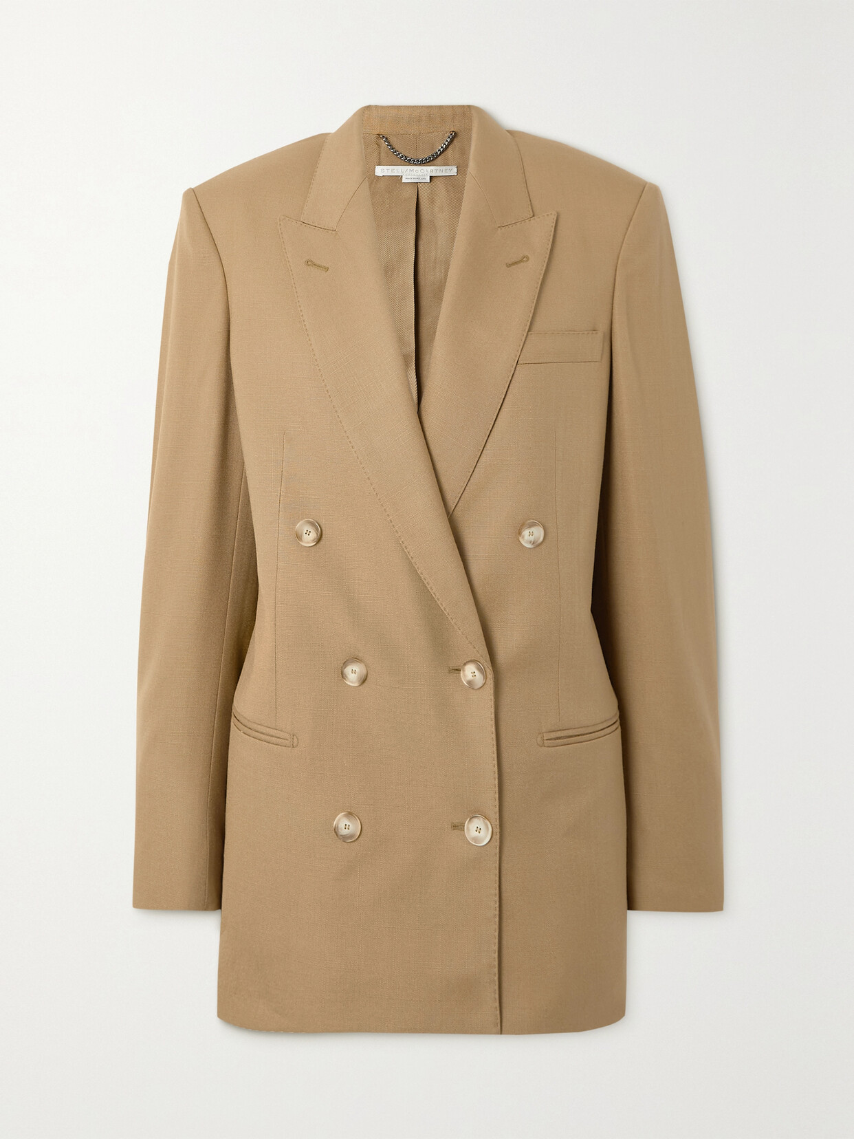 STELLA MCCARTNEY DOUBLE-BREASTED GRAIN DE POUDRE BLAZER