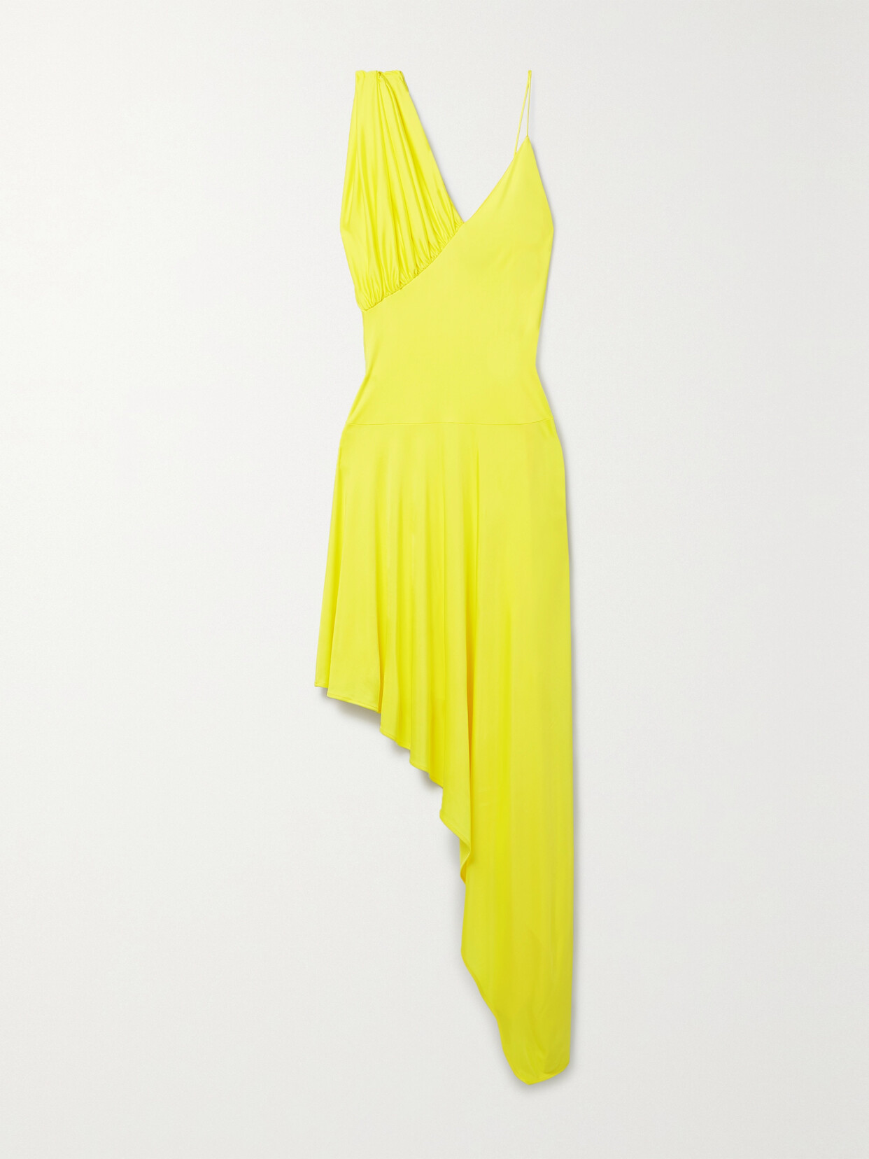 Stella McCartney - Asymmetric Draped Jersey Dress - Yellow