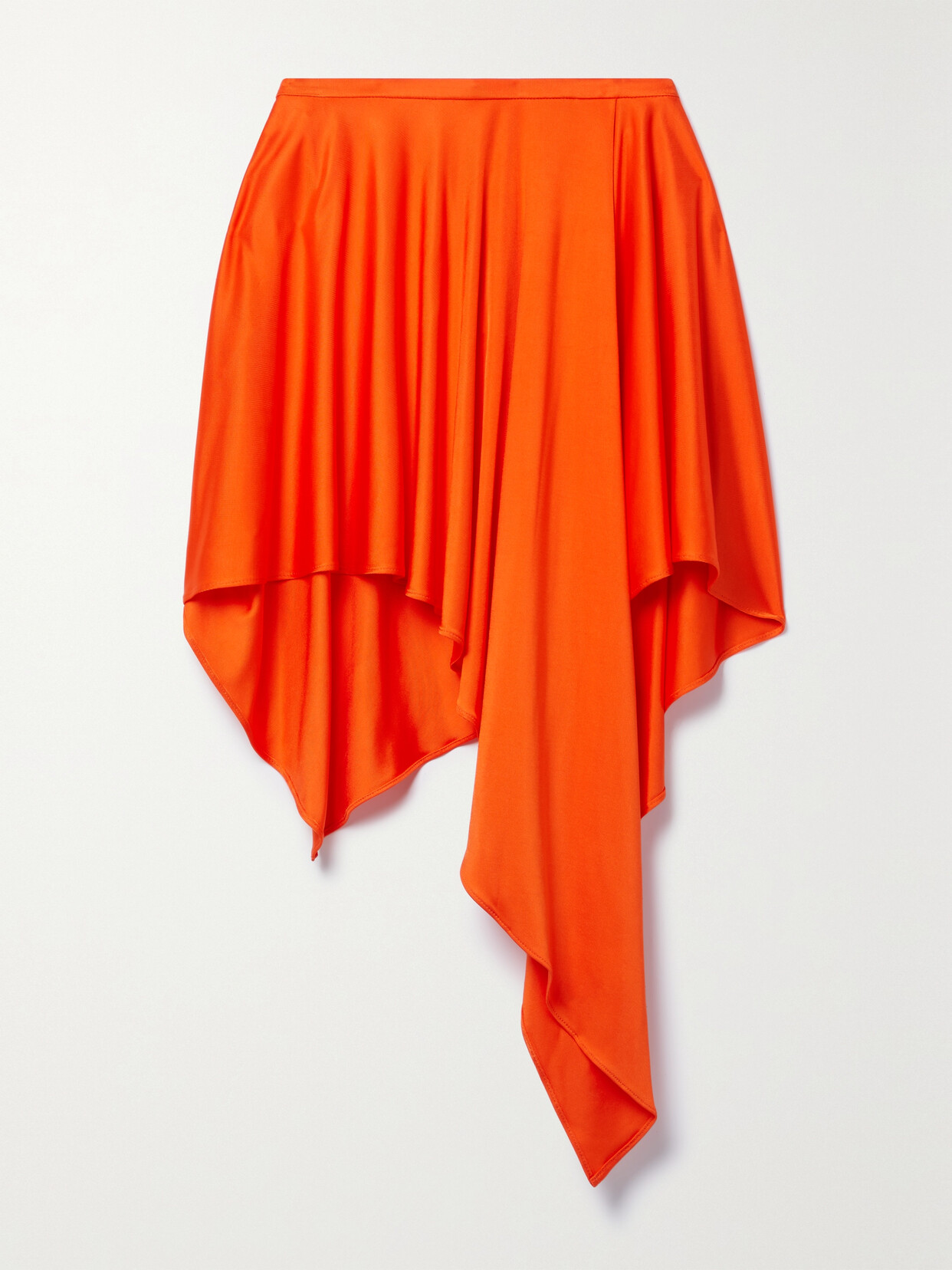 Stella McCartney - Asymmetric Stretch-jersey Mini Skirt - Orange