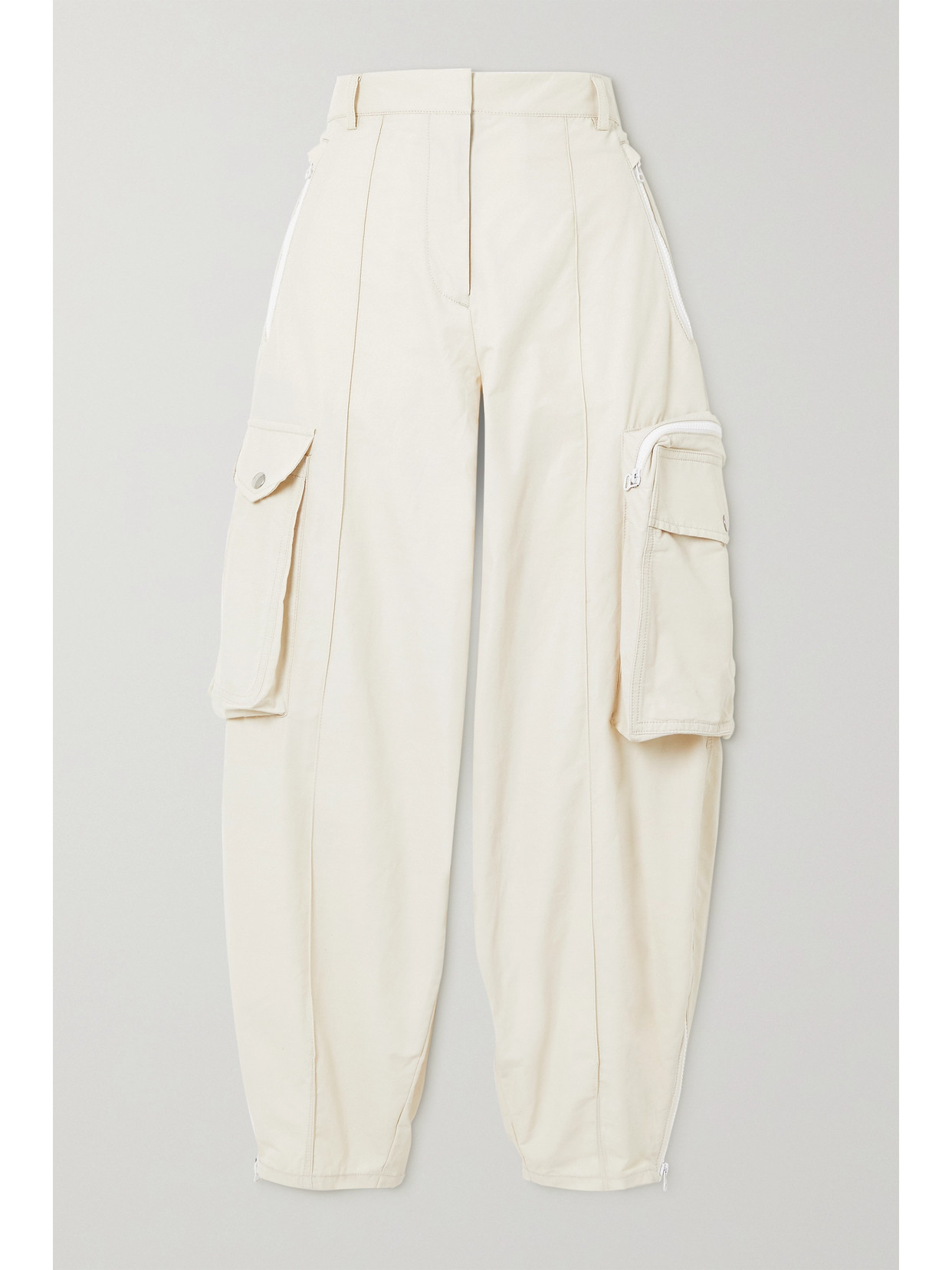 Stella McCartney - + Net Sustain Organic Cotton-blend Cargo Pants - White