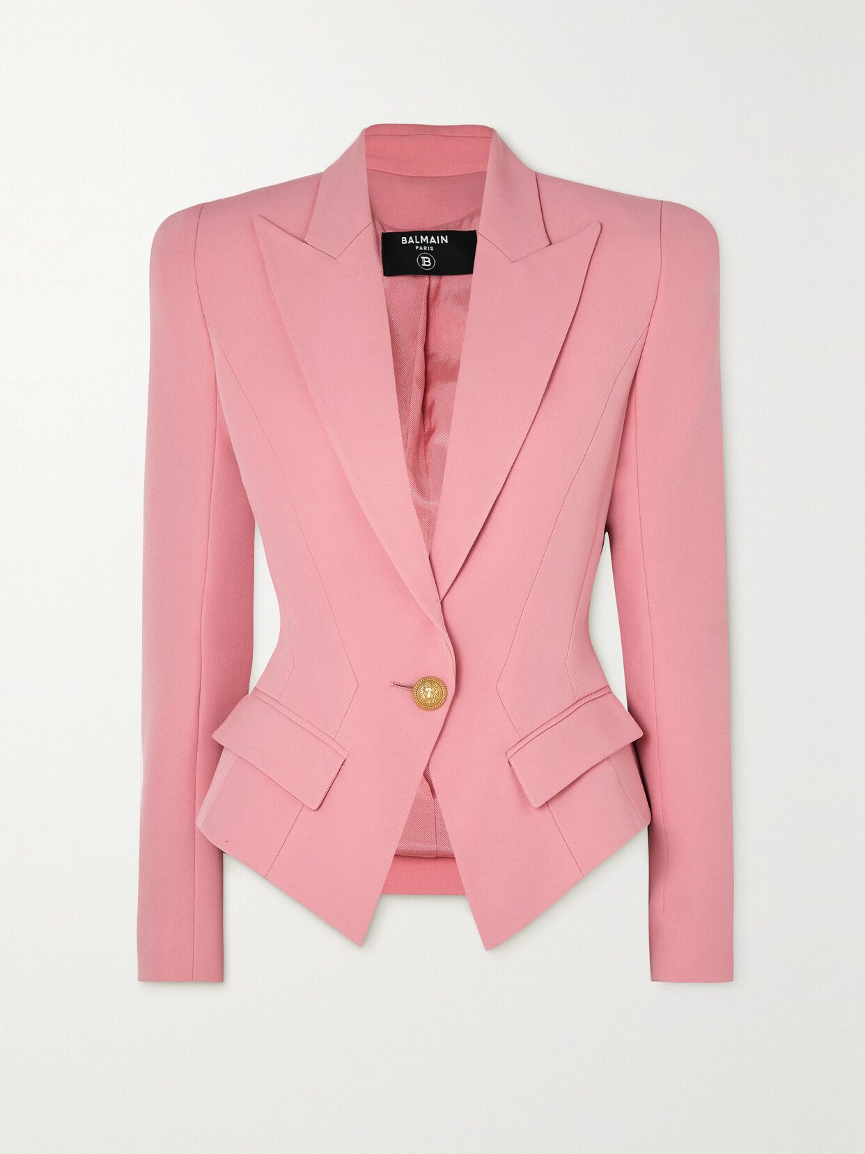 Balmain - Wool-piqué Blazer - Pink