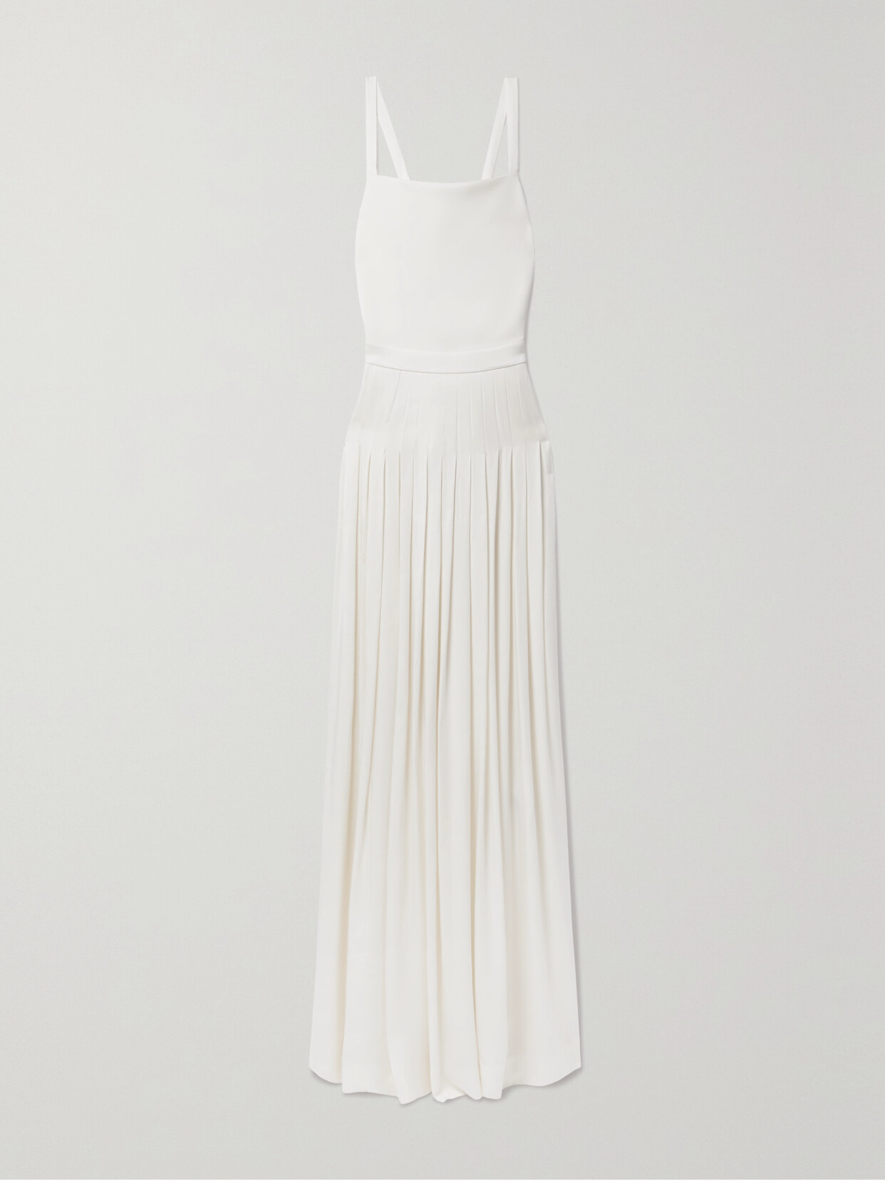 Ralph Lauren Collection - Talbert Pleated Satin-crepe Gown - Cream