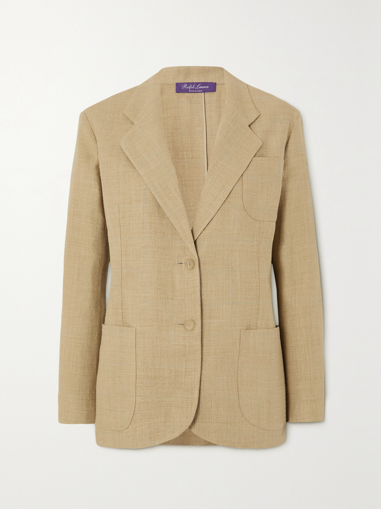 Ralph Lauren Collection - Giuseppina Checked Silk And Linen-blend Tweed Blazer - Neutrals