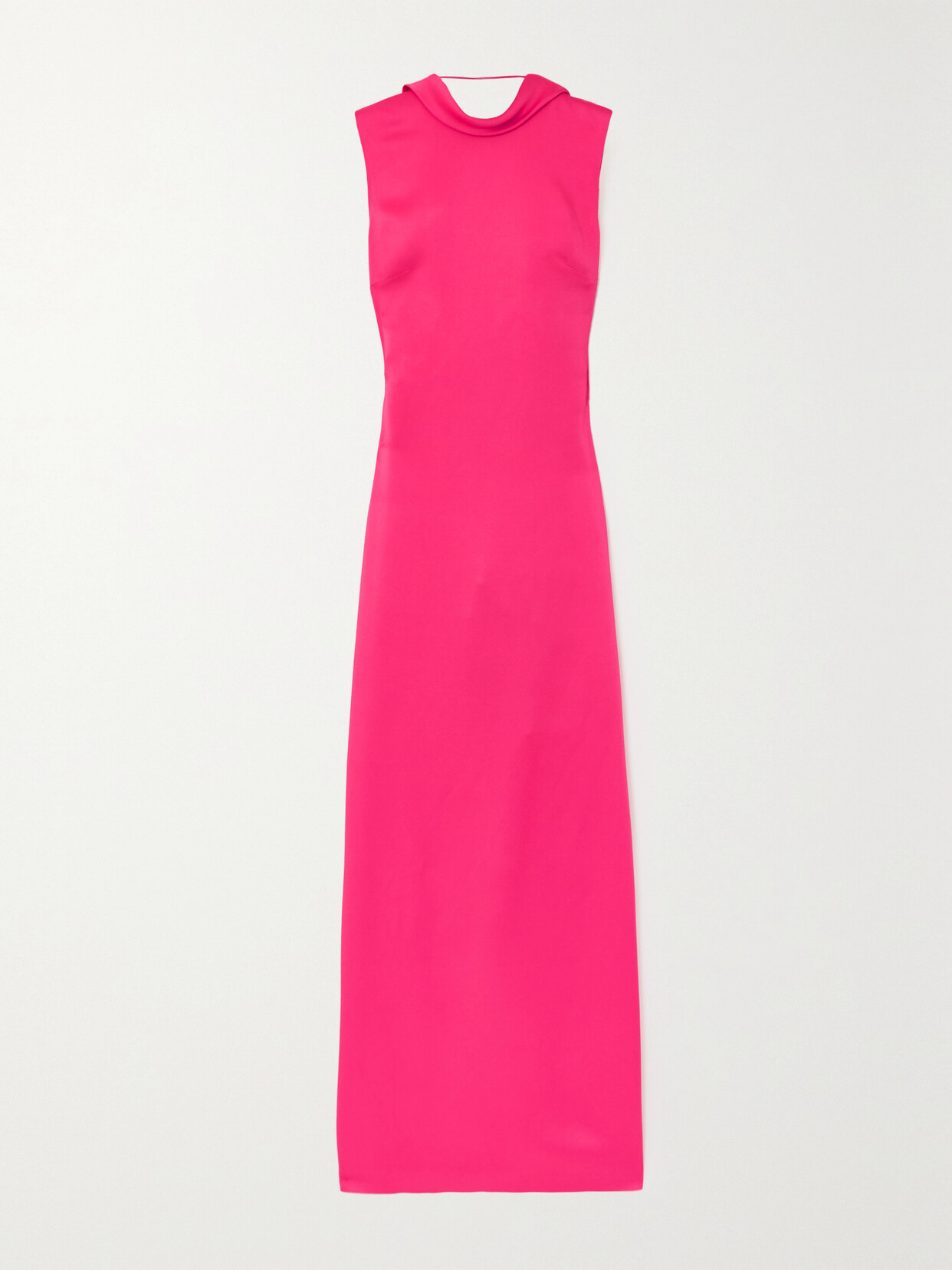 Versace - Draped Open-back Satin Maxi Dress - Pink