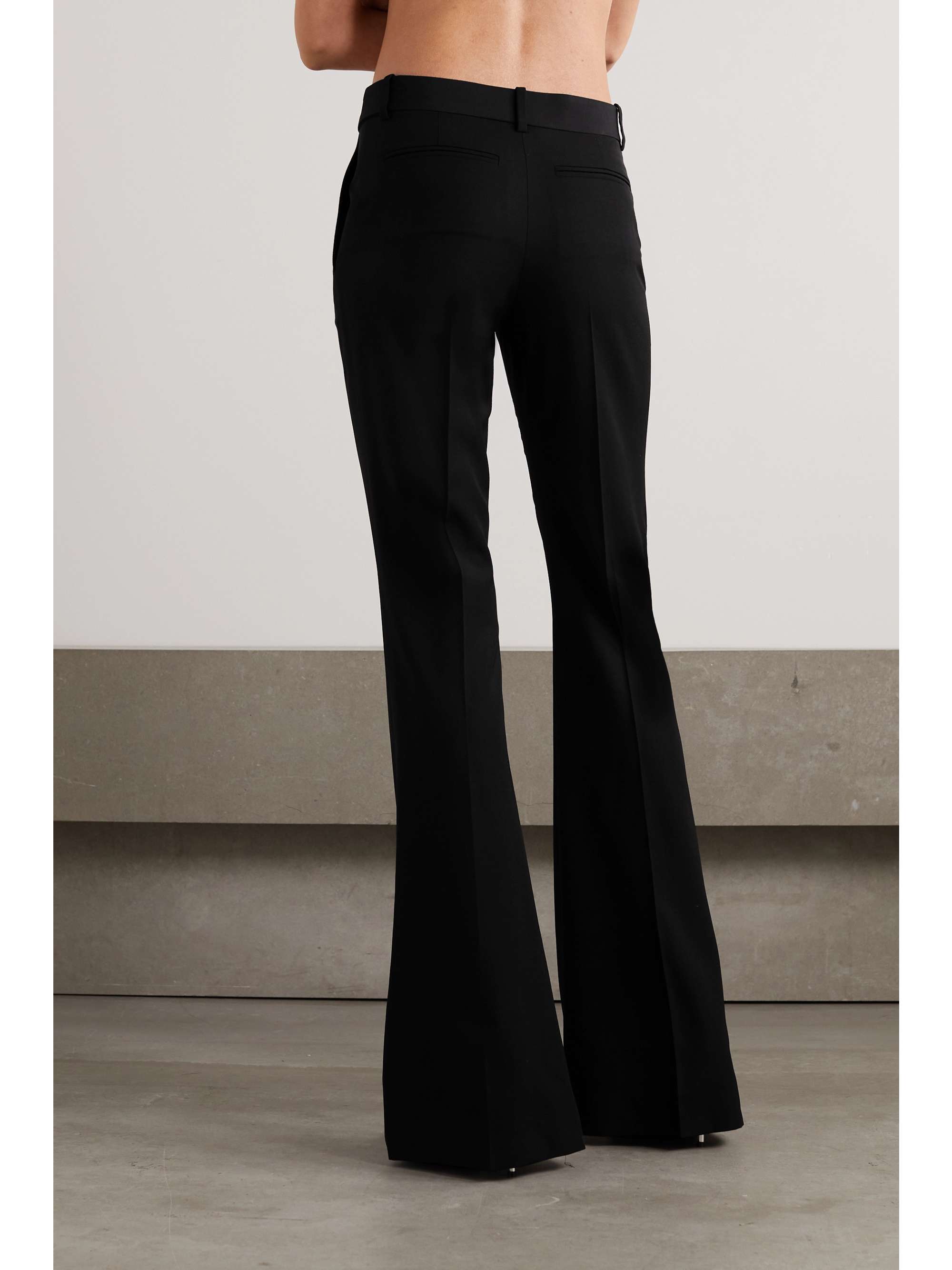 VERSACE Belted wool flared pants