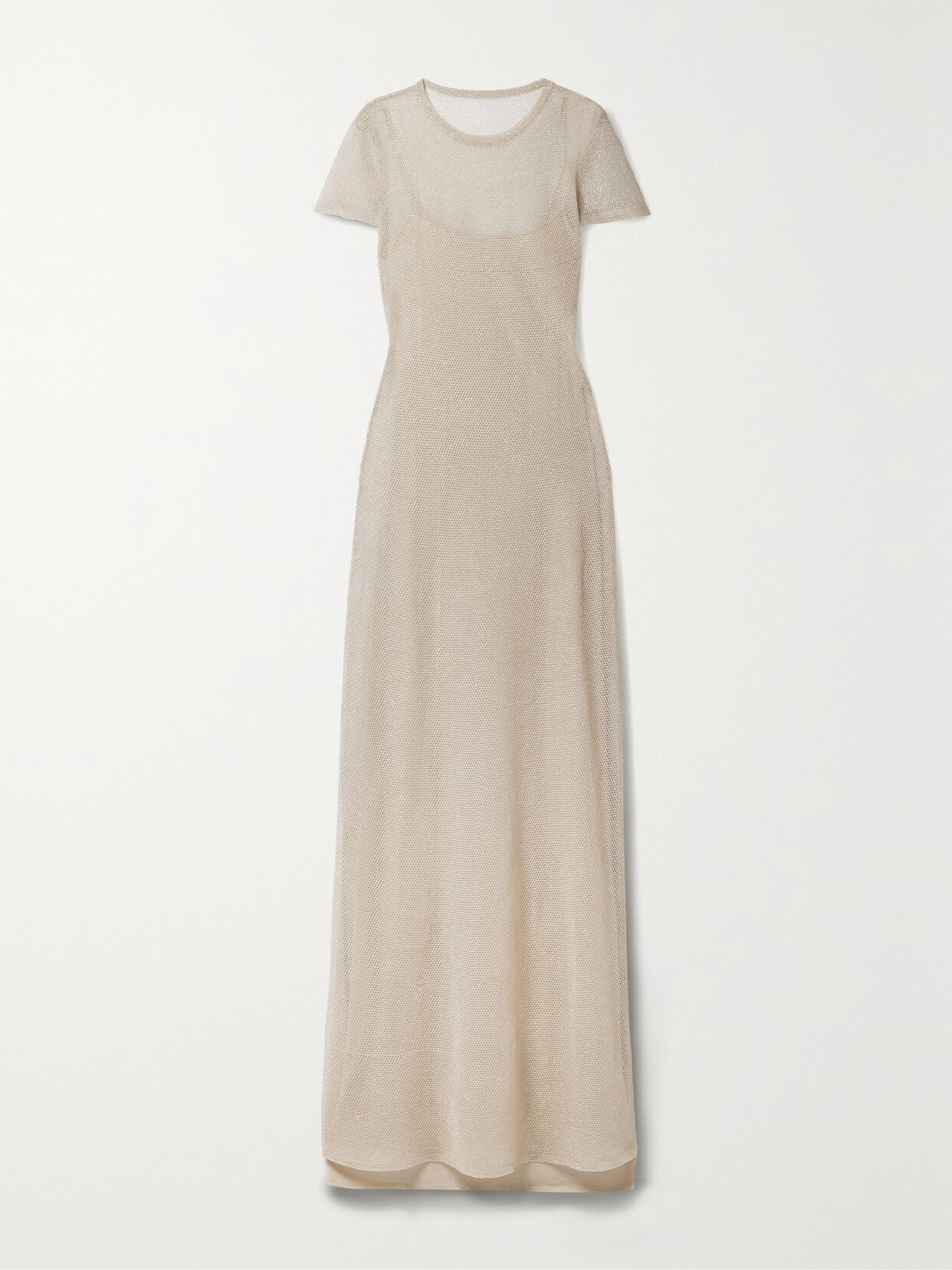 Ralph Lauren Collection - Metallic Open-knit Gown - Neutrals