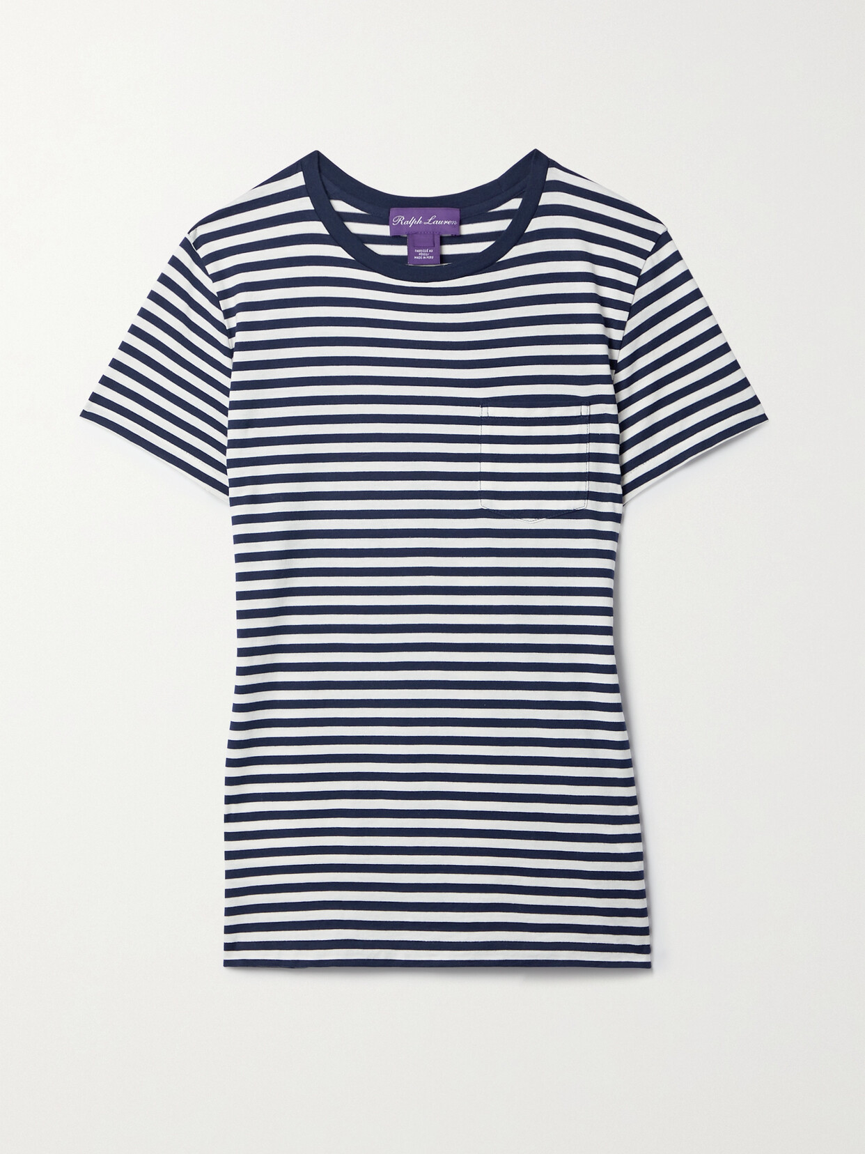 Ralph Lauren Collection - Striped Pima Cotton-jersey T-shirt - Blue