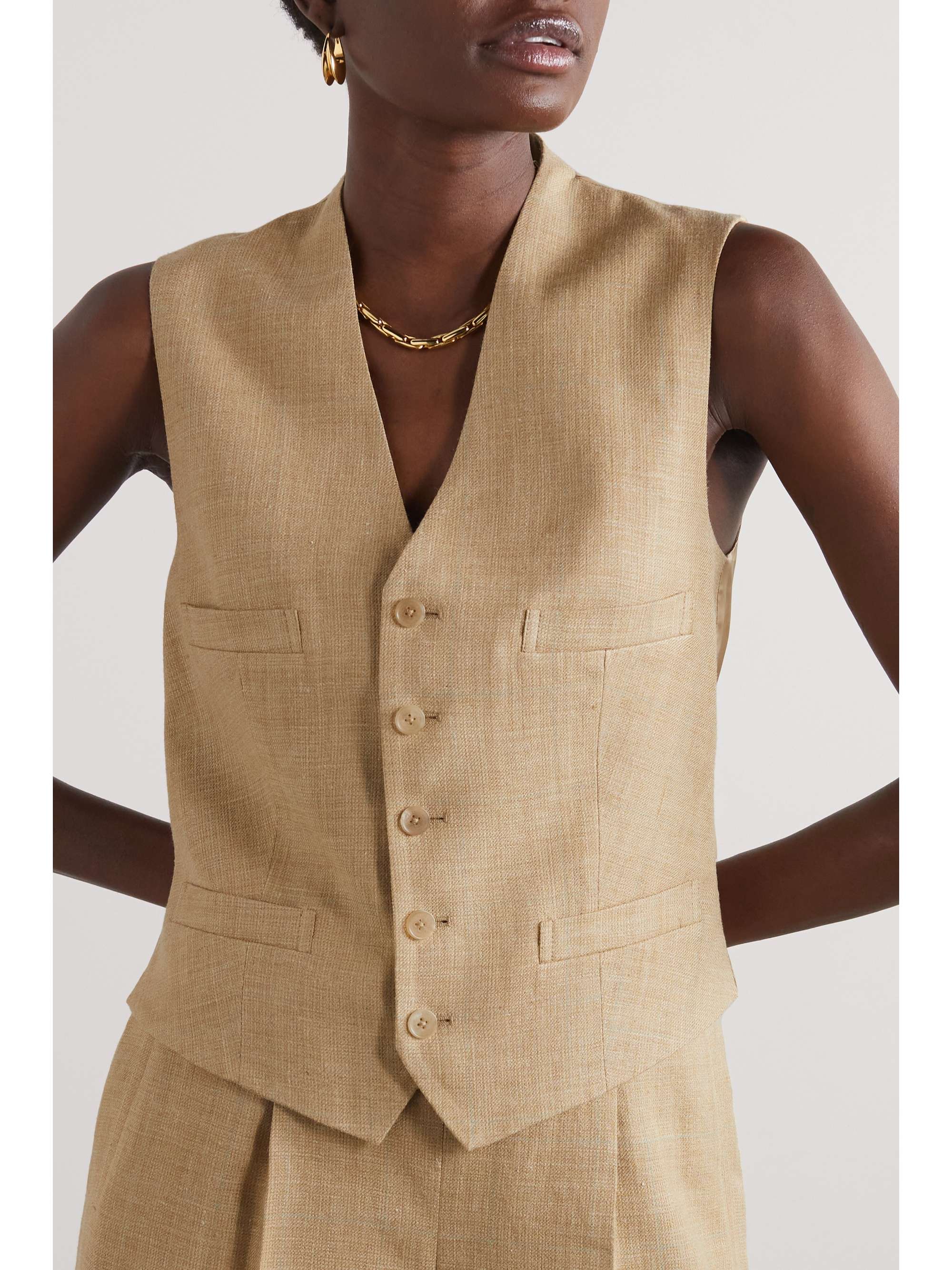 RALPH LAUREN COLLECTION Jaiden checked tweed vest