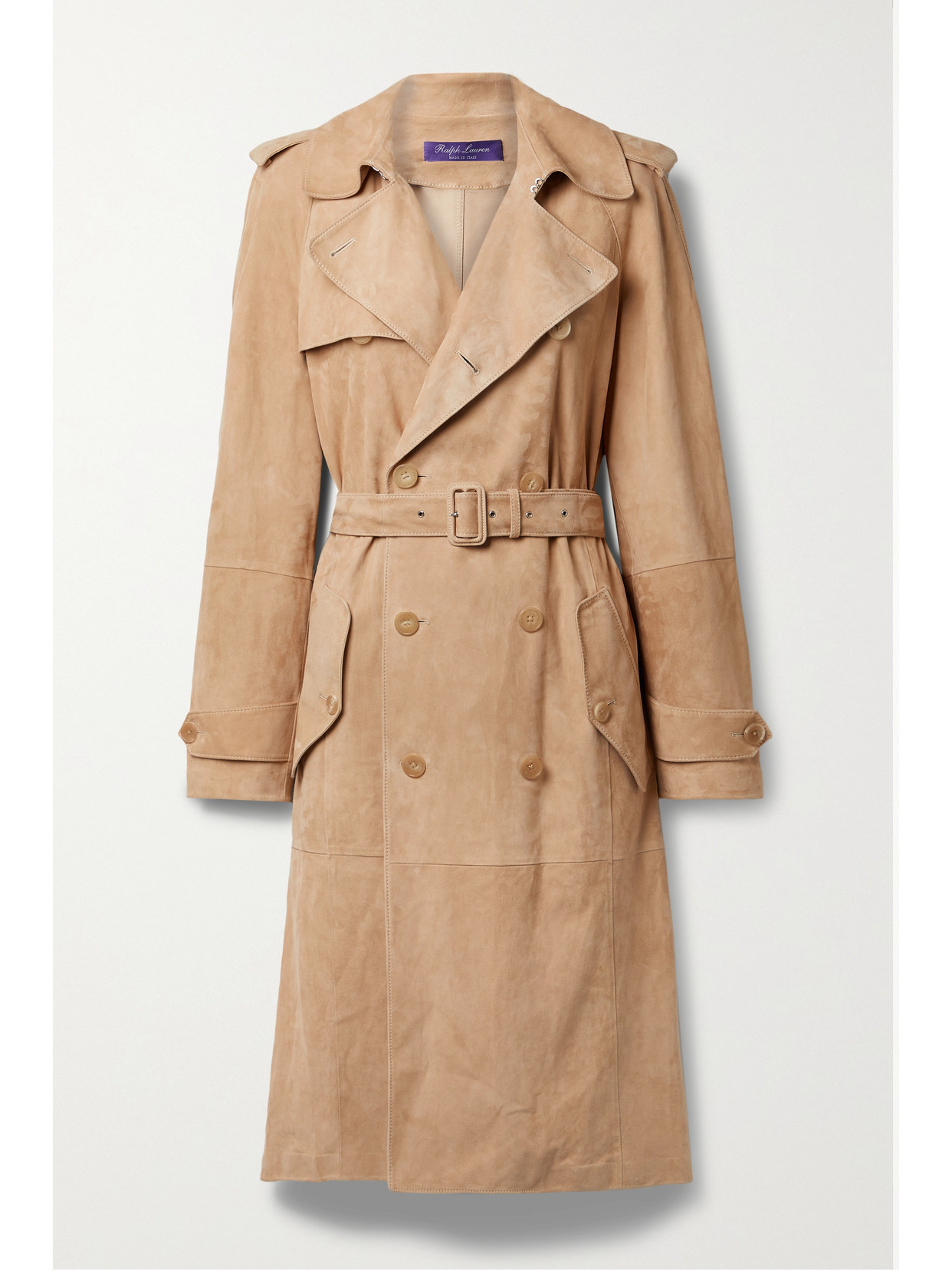 Ralph Lauren Collection - Baird Belted Suede Trench Coat - Neutrals