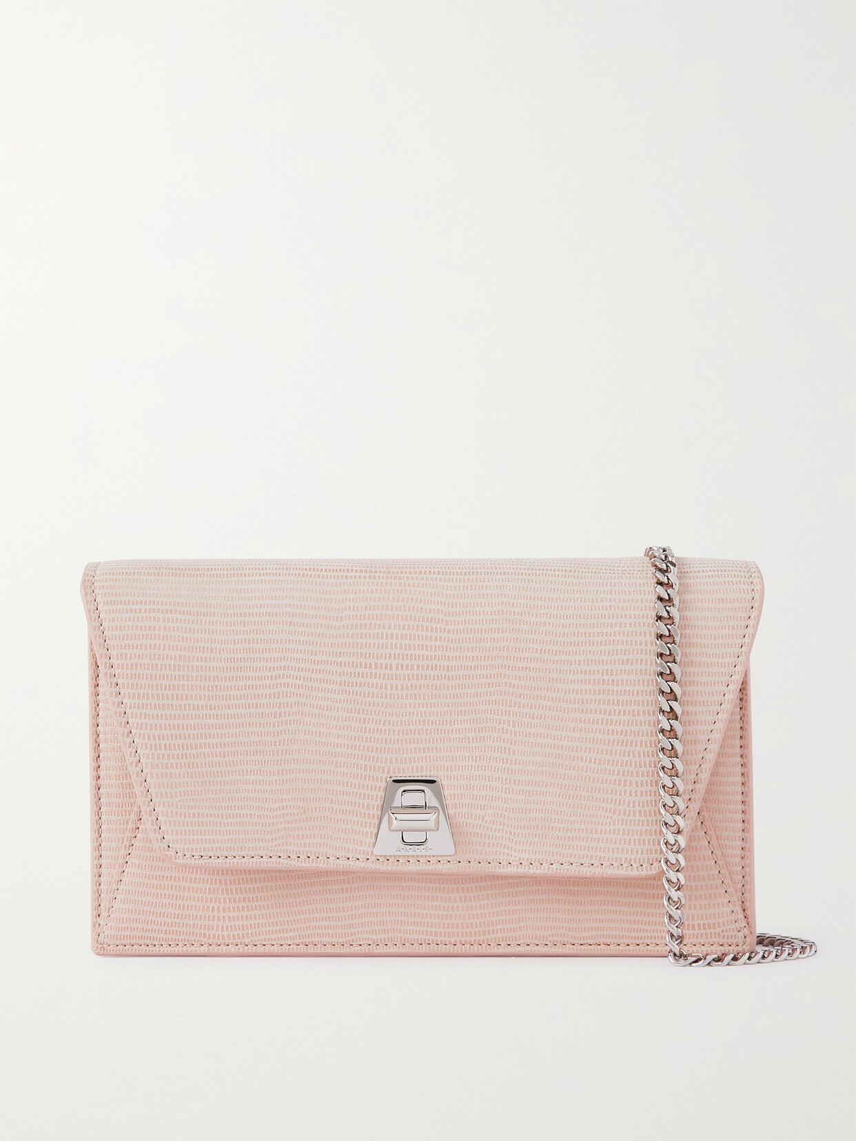 Akris - Lizard-effect Leather Clutch - Pink