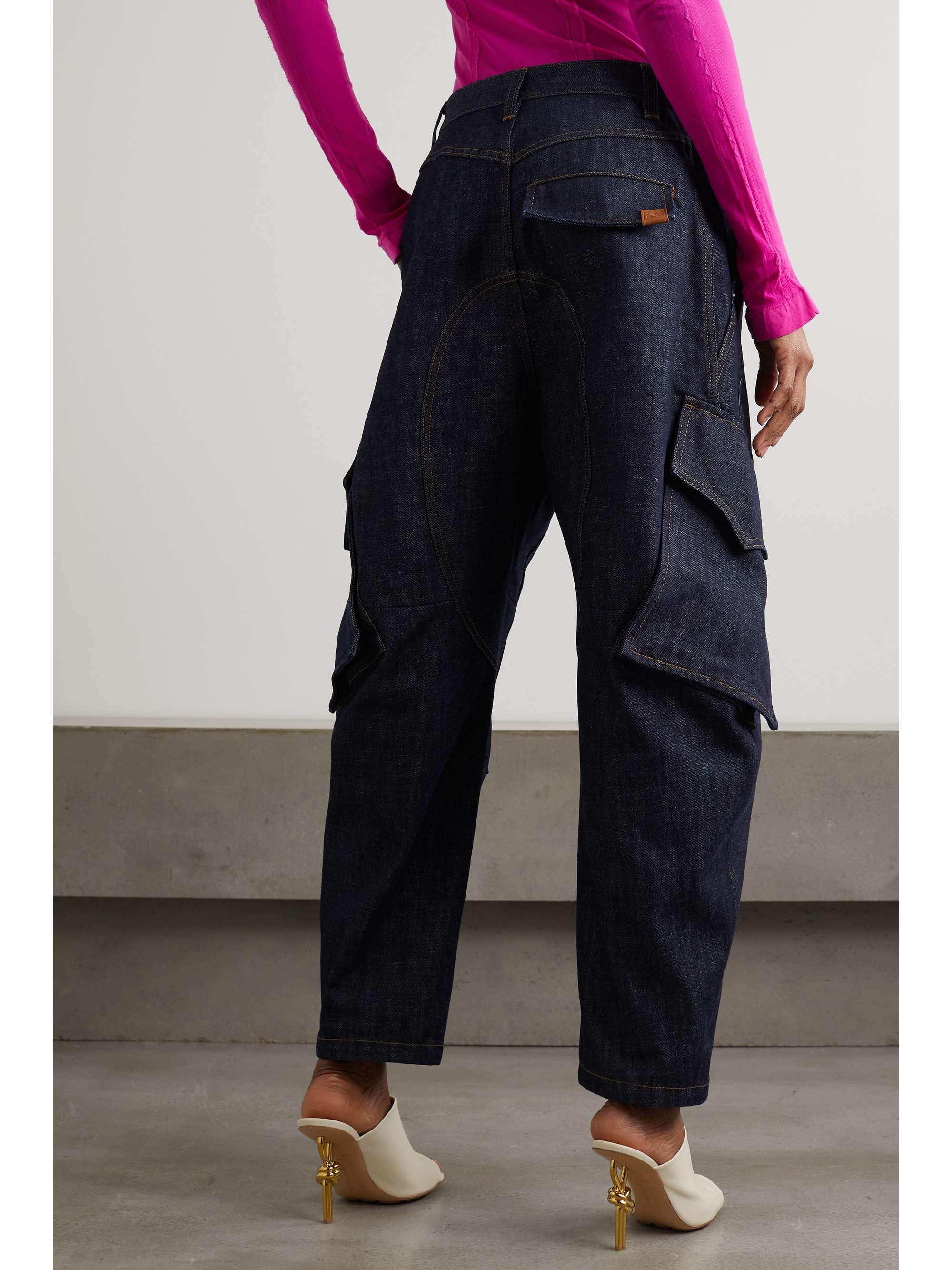 LOEWE Mid-rise tapered cargo jeans