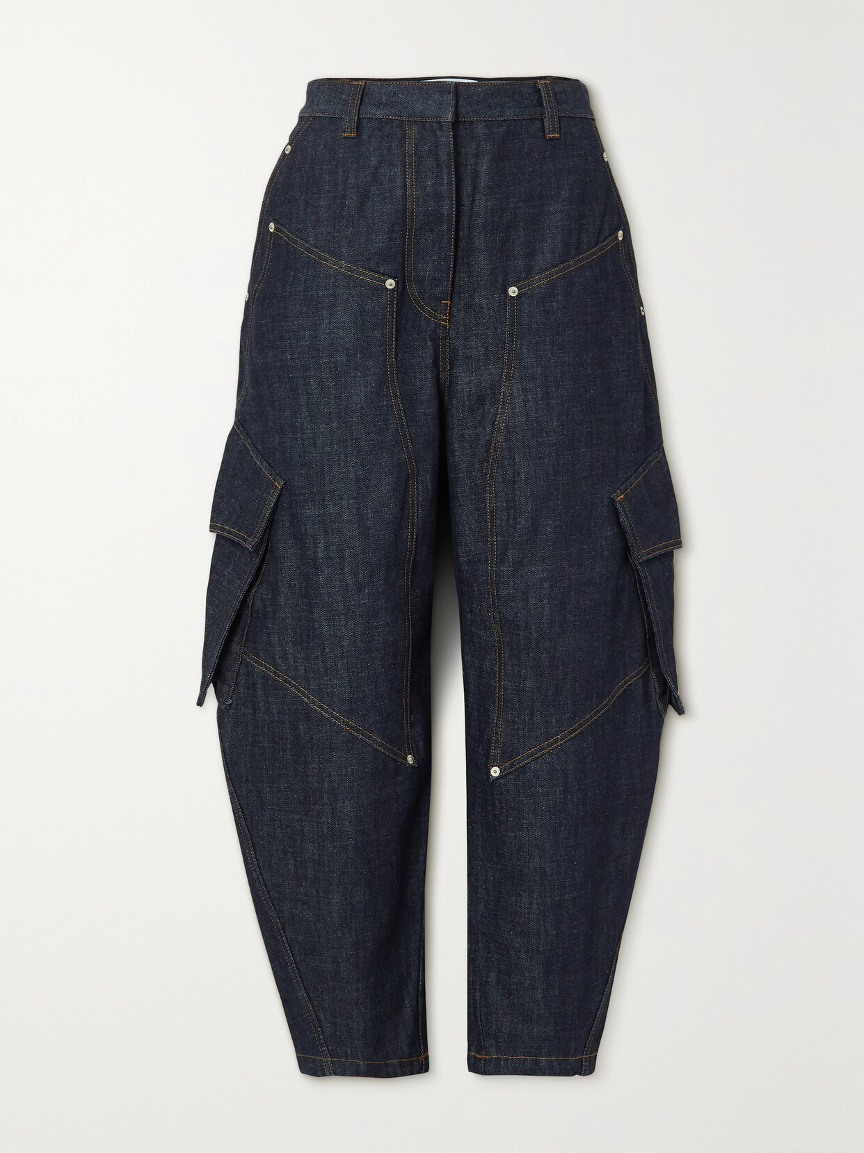 Loewe - Mid-rise Tapered Cargo Jeans - Blue