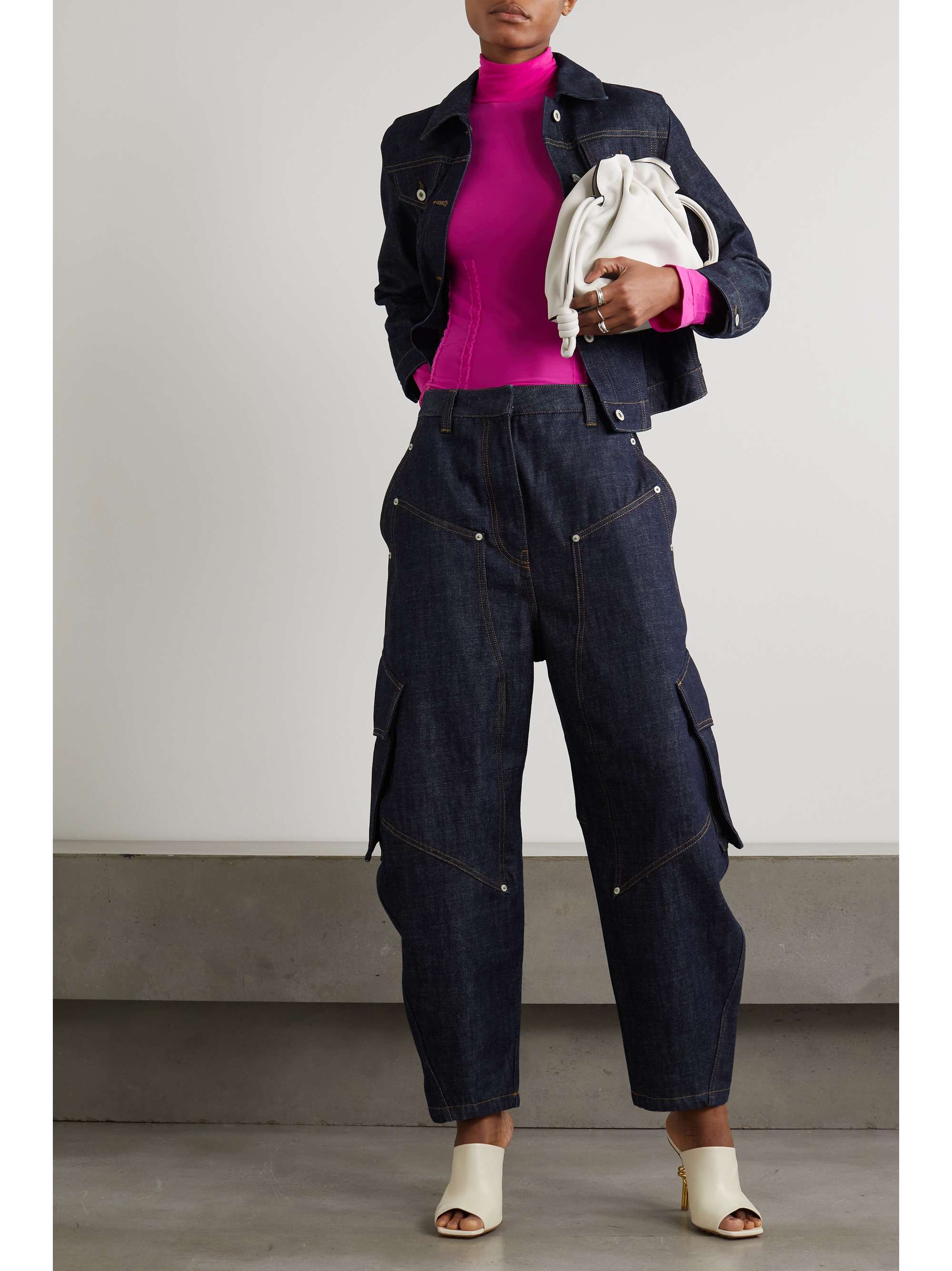 LOEWE Mid-rise tapered cargo jeans