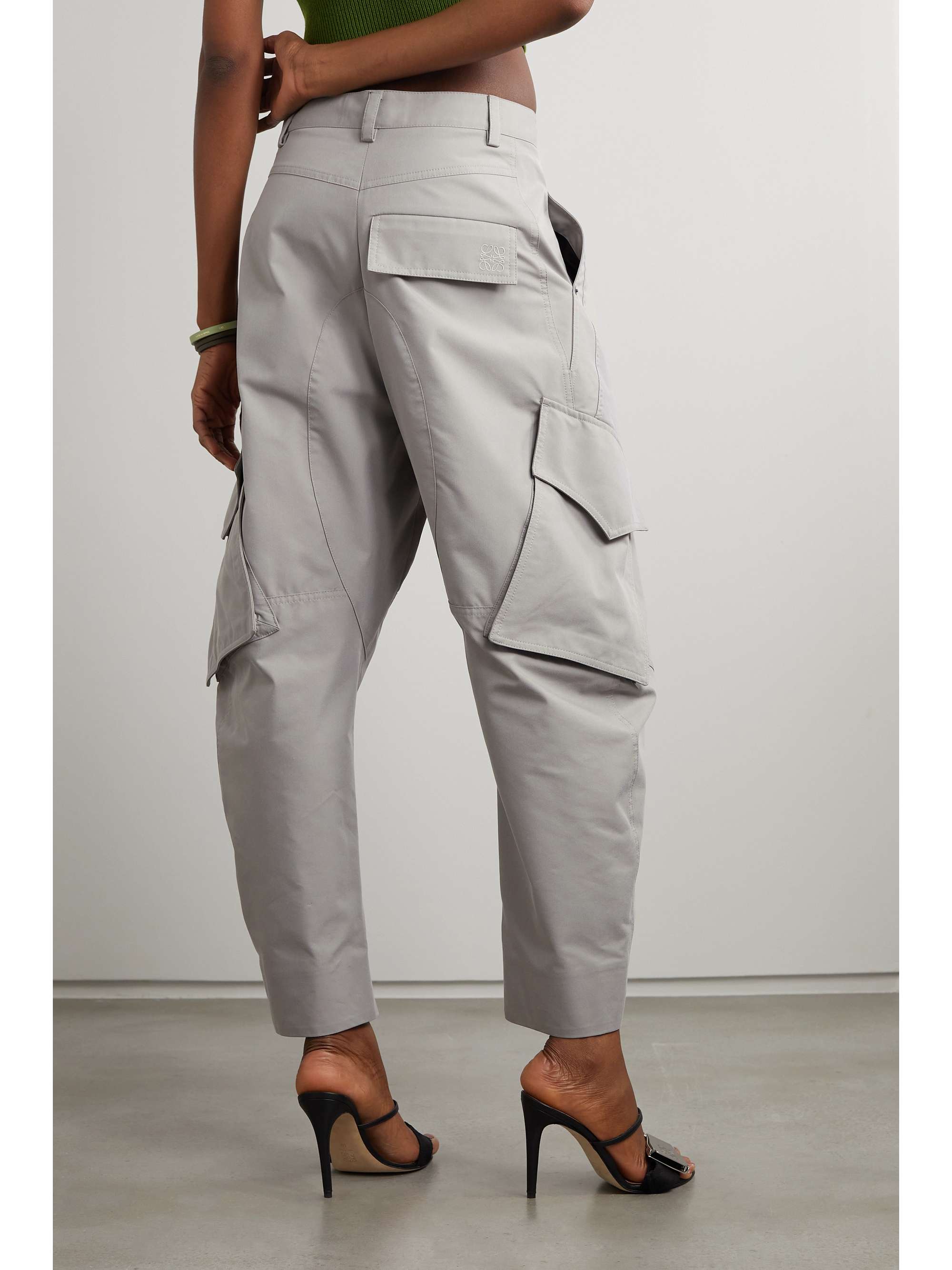 LOEWE Cotton-blend gabardine tapered cargo pants