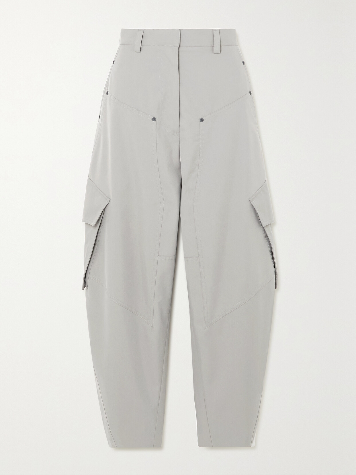 LOEWE COTTON-BLEND GABARDINE TAPERED CARGO PANTS