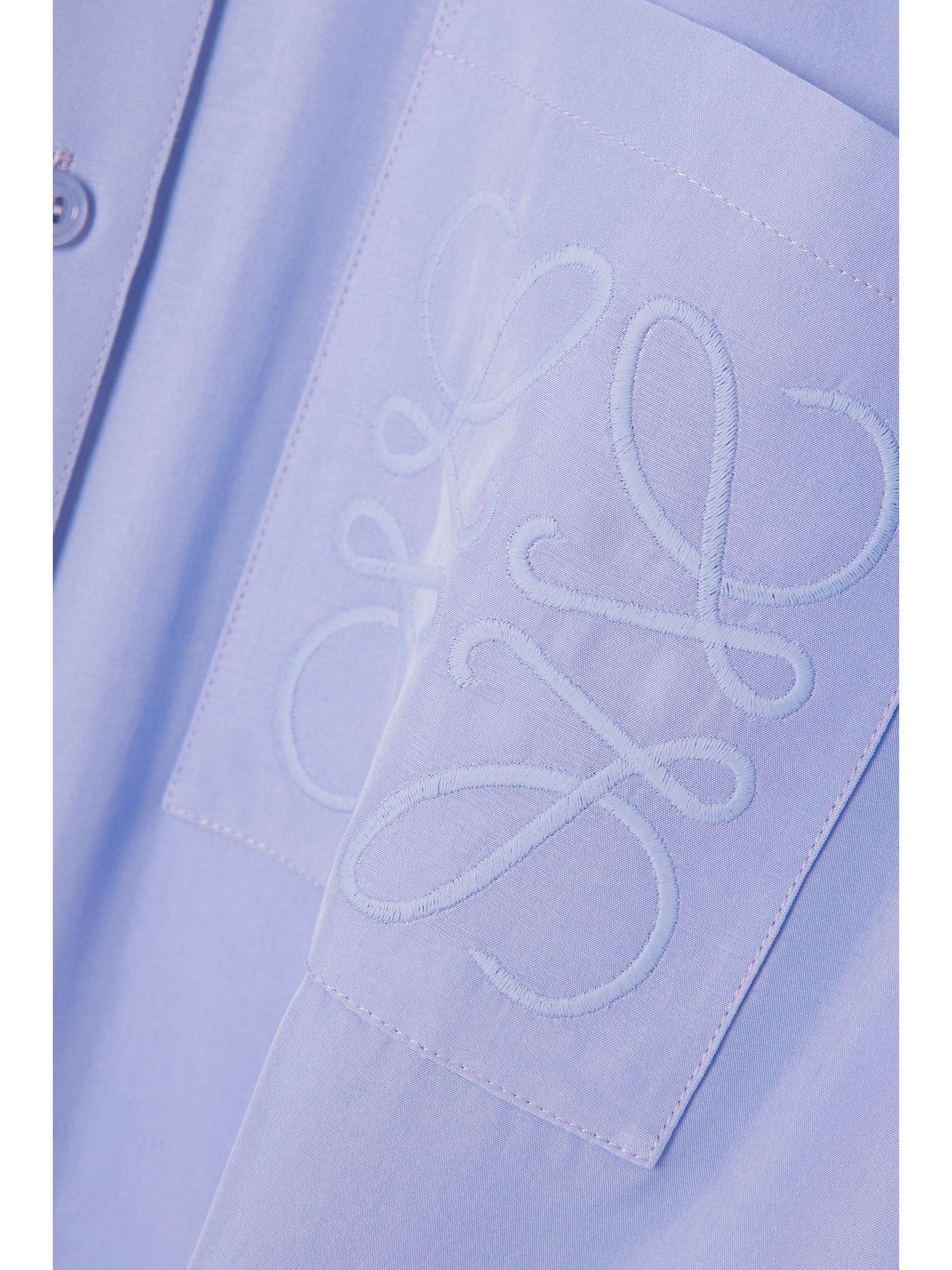 LOEWE Anagram embroidered silk shirt dress