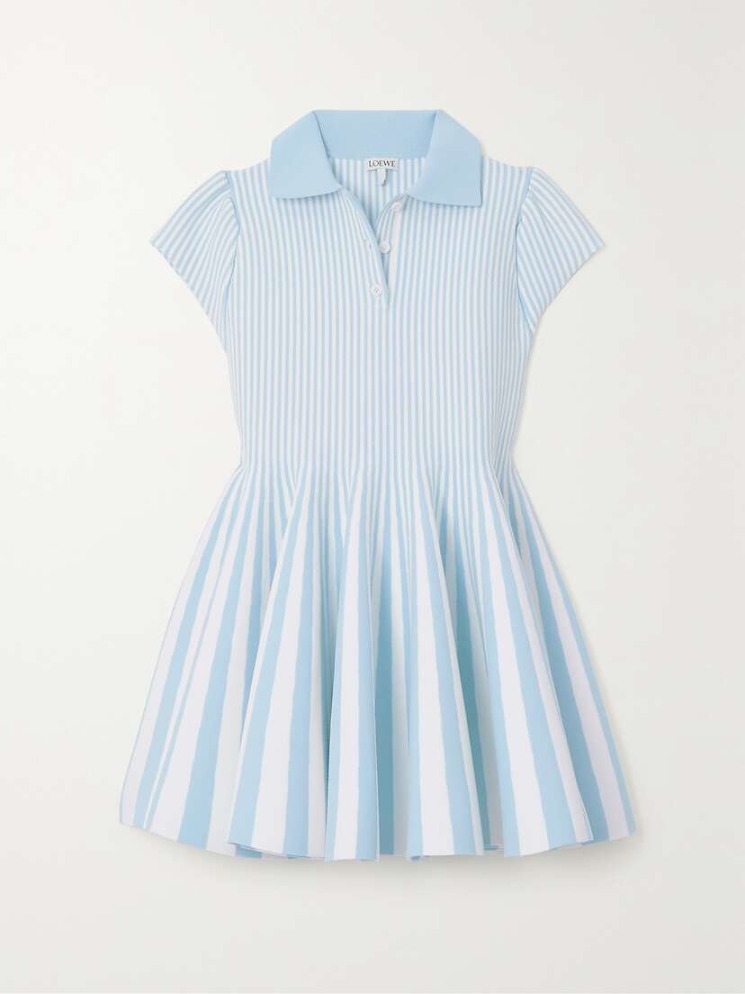 Loewe — Striped stretch-knit mini dress