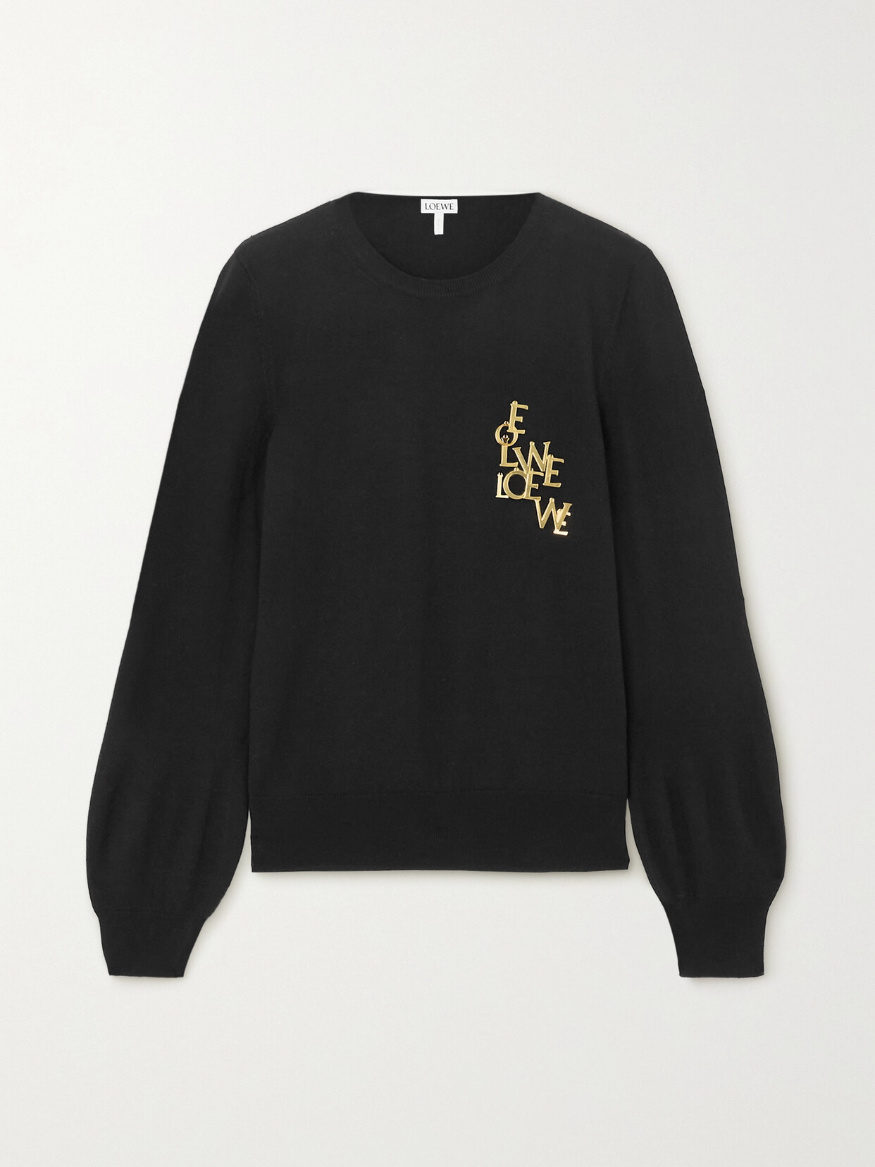 LOEWE EMBELLISHED WOOL-BLEND SWEATER