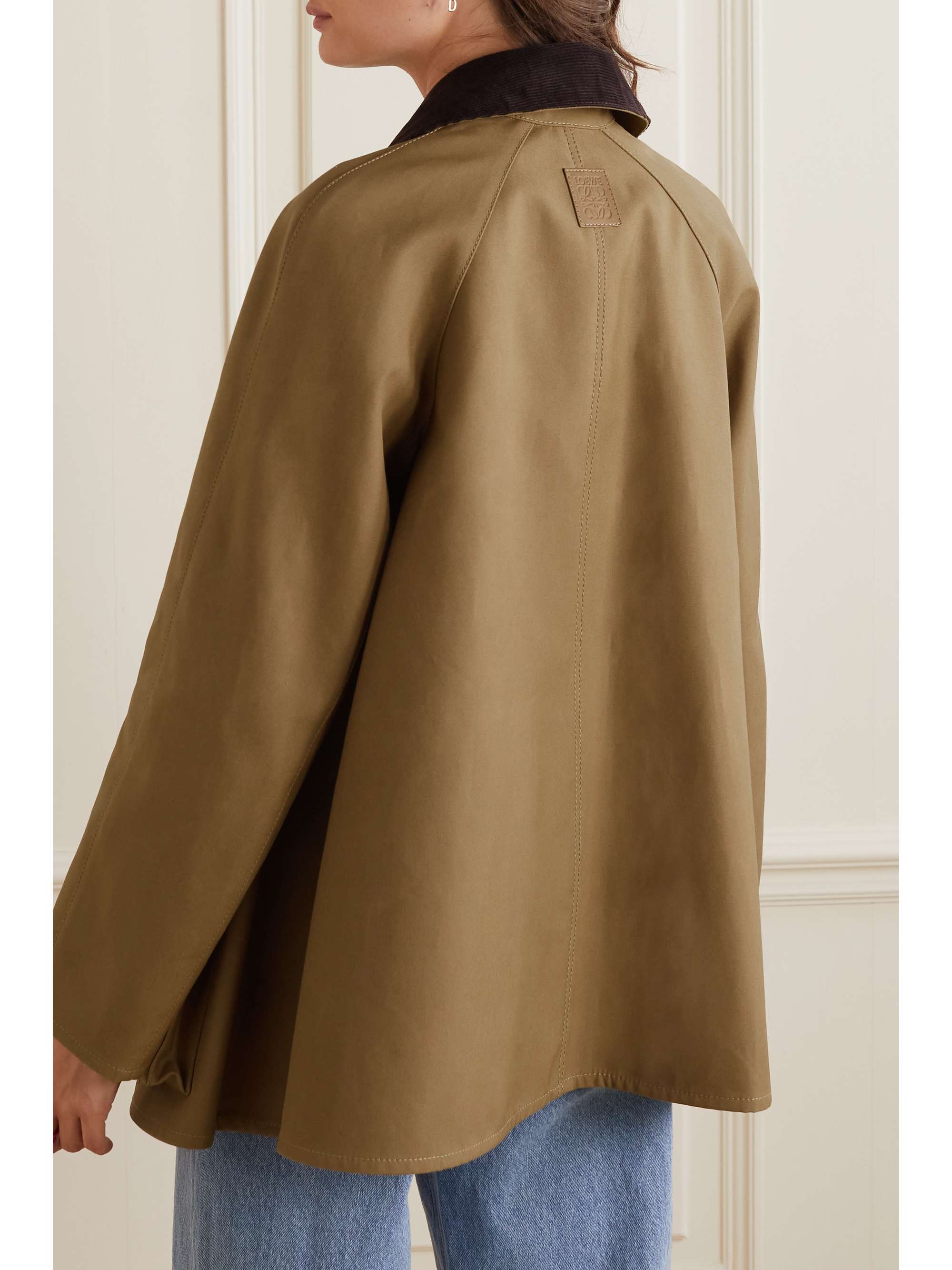 LOEWE Corduroy-trimmed cotton-canvas jacket