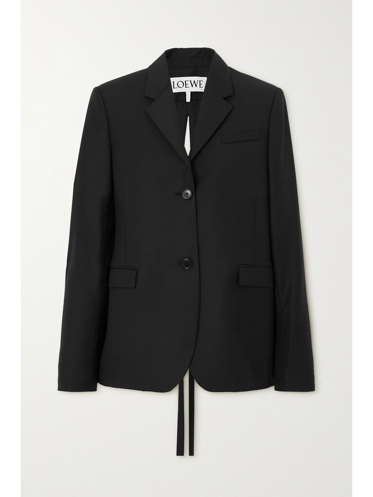 Loewe - Open-back Wool-twill Blazer - Black