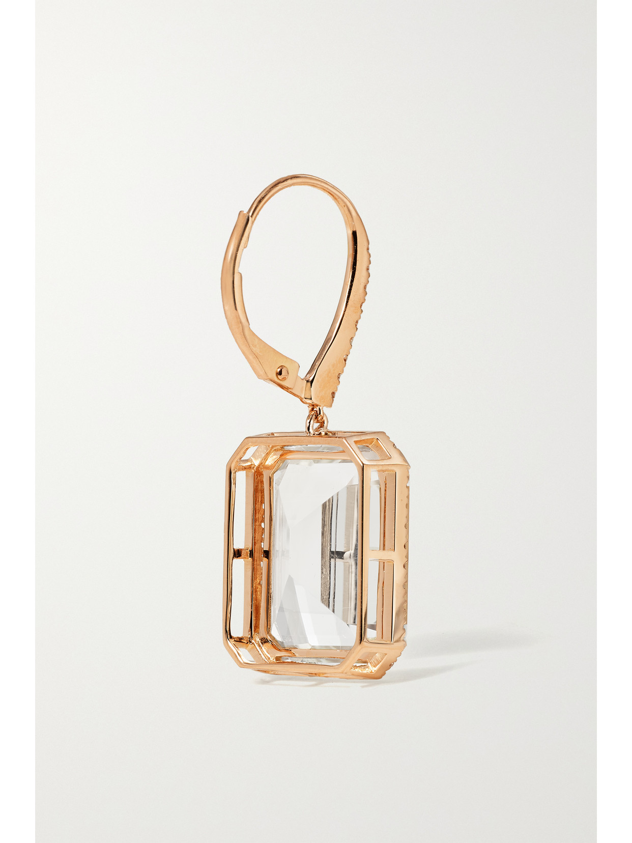 Shay 18kt Yellow Gold Diamond And Sapphire Drop Earrings In Rose Gold