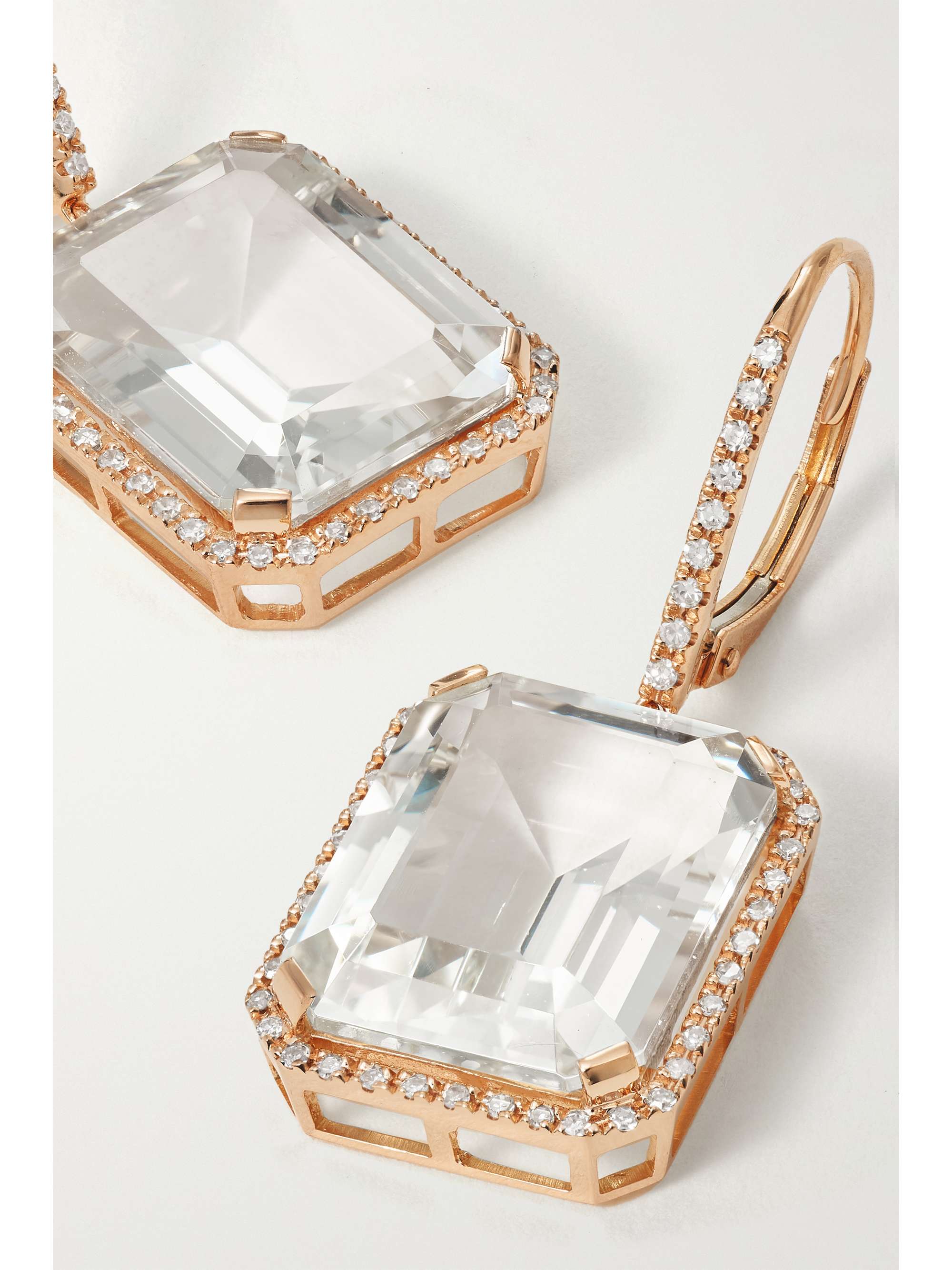 SHAY 18-karat gold, amethyst and diamond earrings