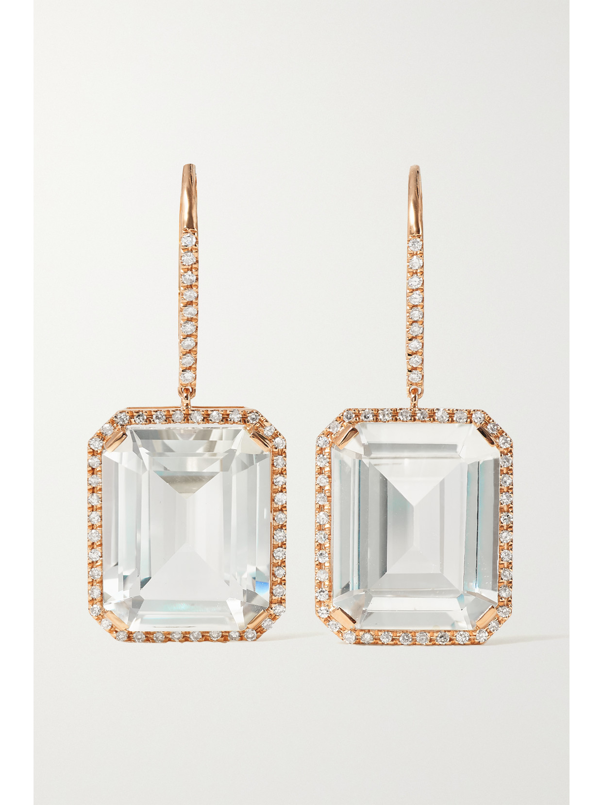 SHAY - 18-karat Rose Gold, Topaz And Diamond Earrings - One size