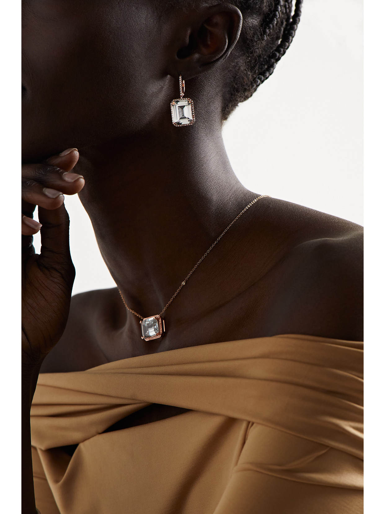 Shay 18kt Yellow Gold Diamond And Sapphire Drop Earrings In Rose Gold