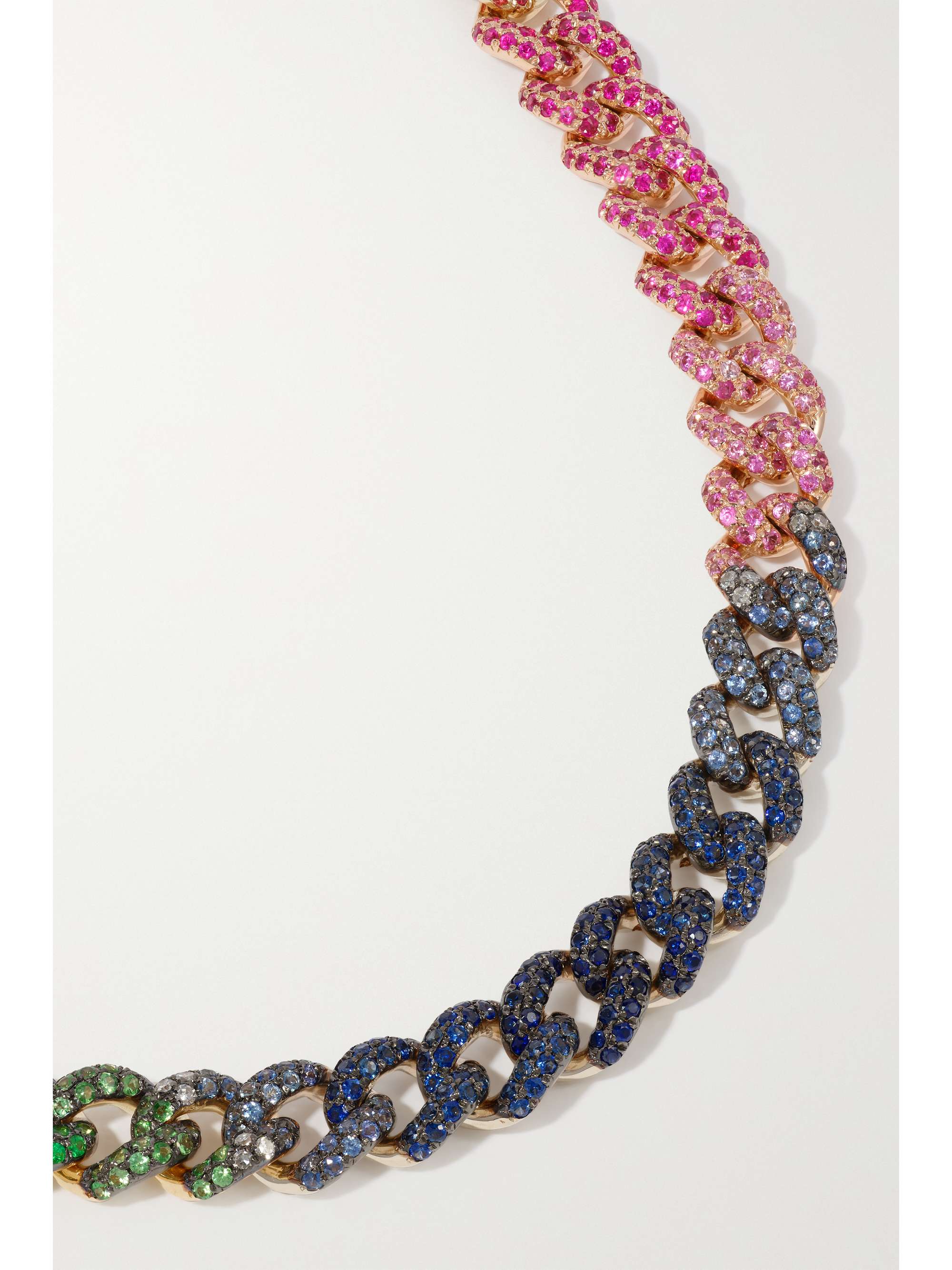 SHAY Bracelet en or 18 carats (750/1000), saphirs et diamants Rainbow