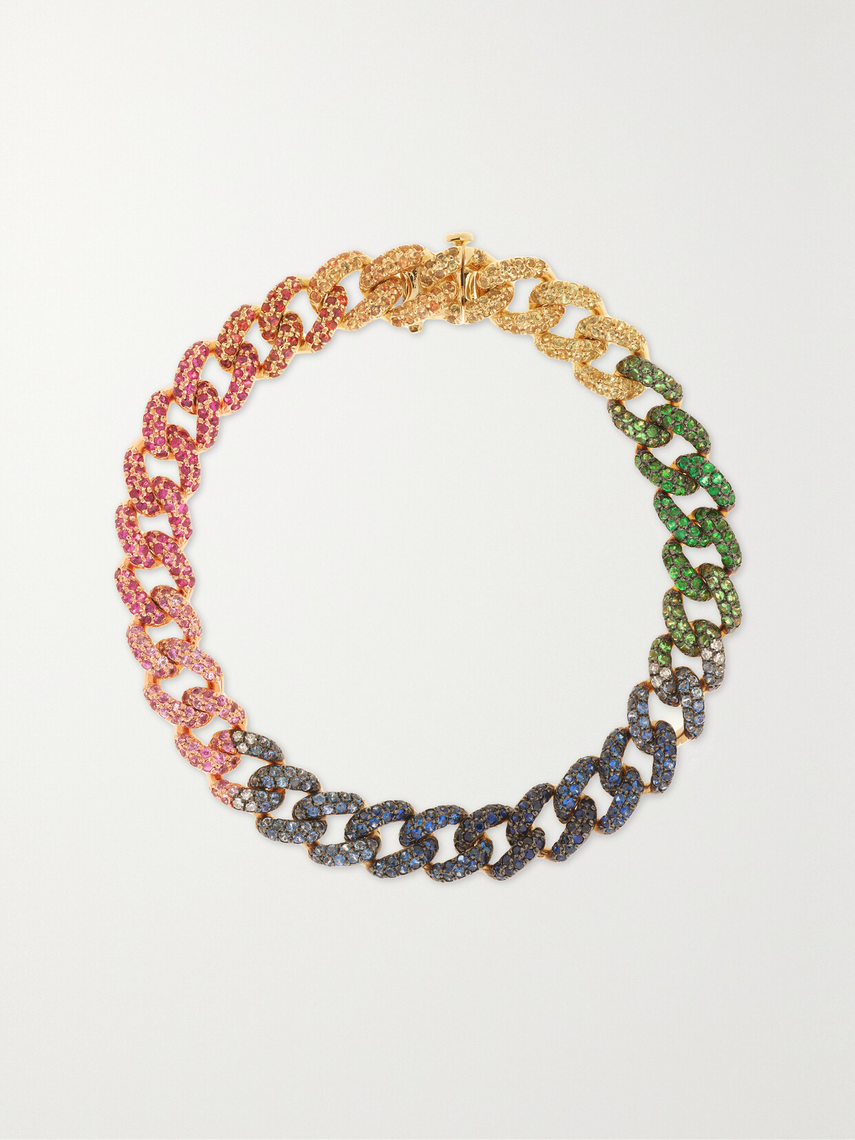 SHAY - Rainbow 18-karat Gold, Sapphire And Diamond Bracelet - one size