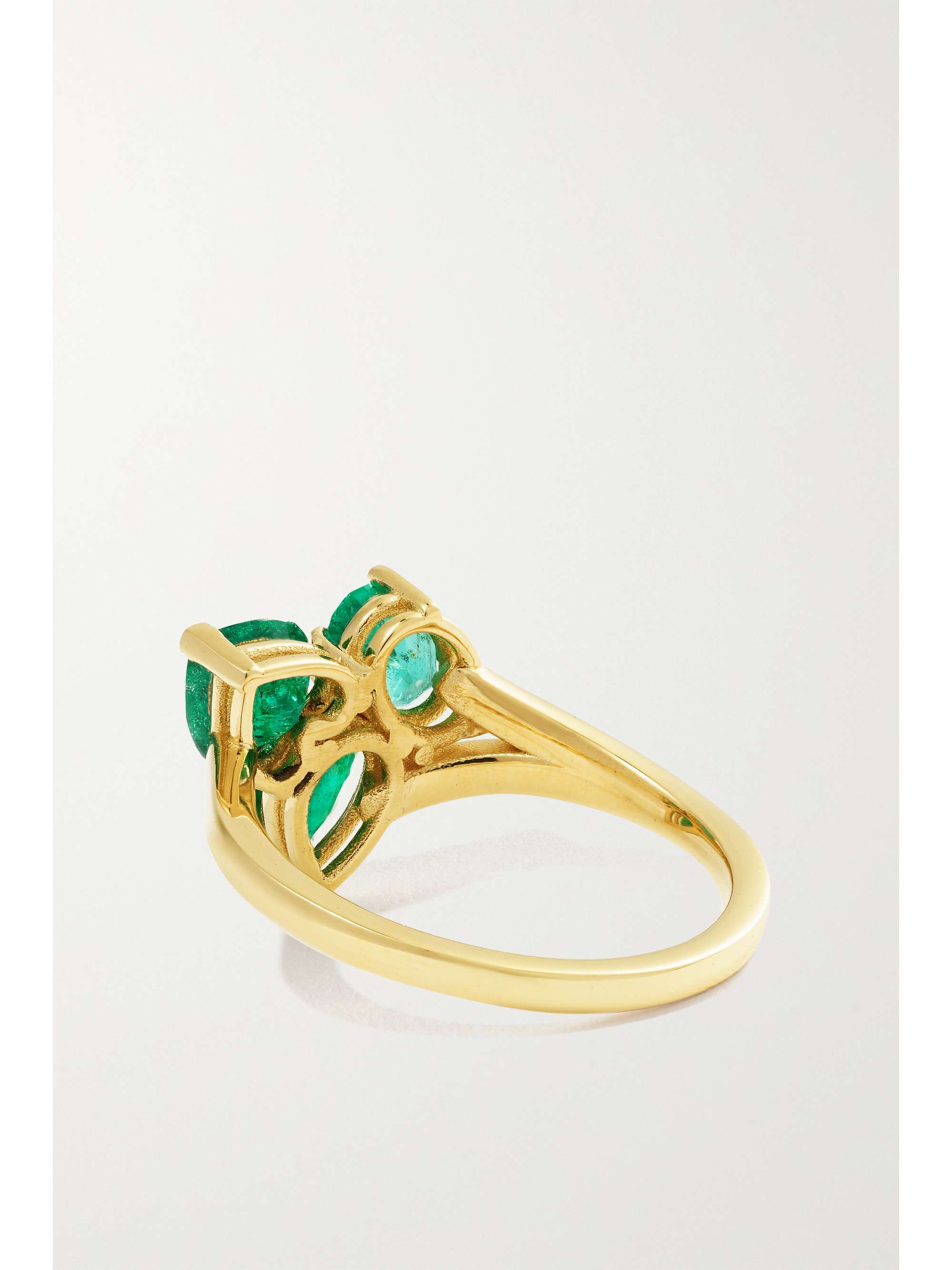 SHAY Small Ombré 18-karat gold emerald ring