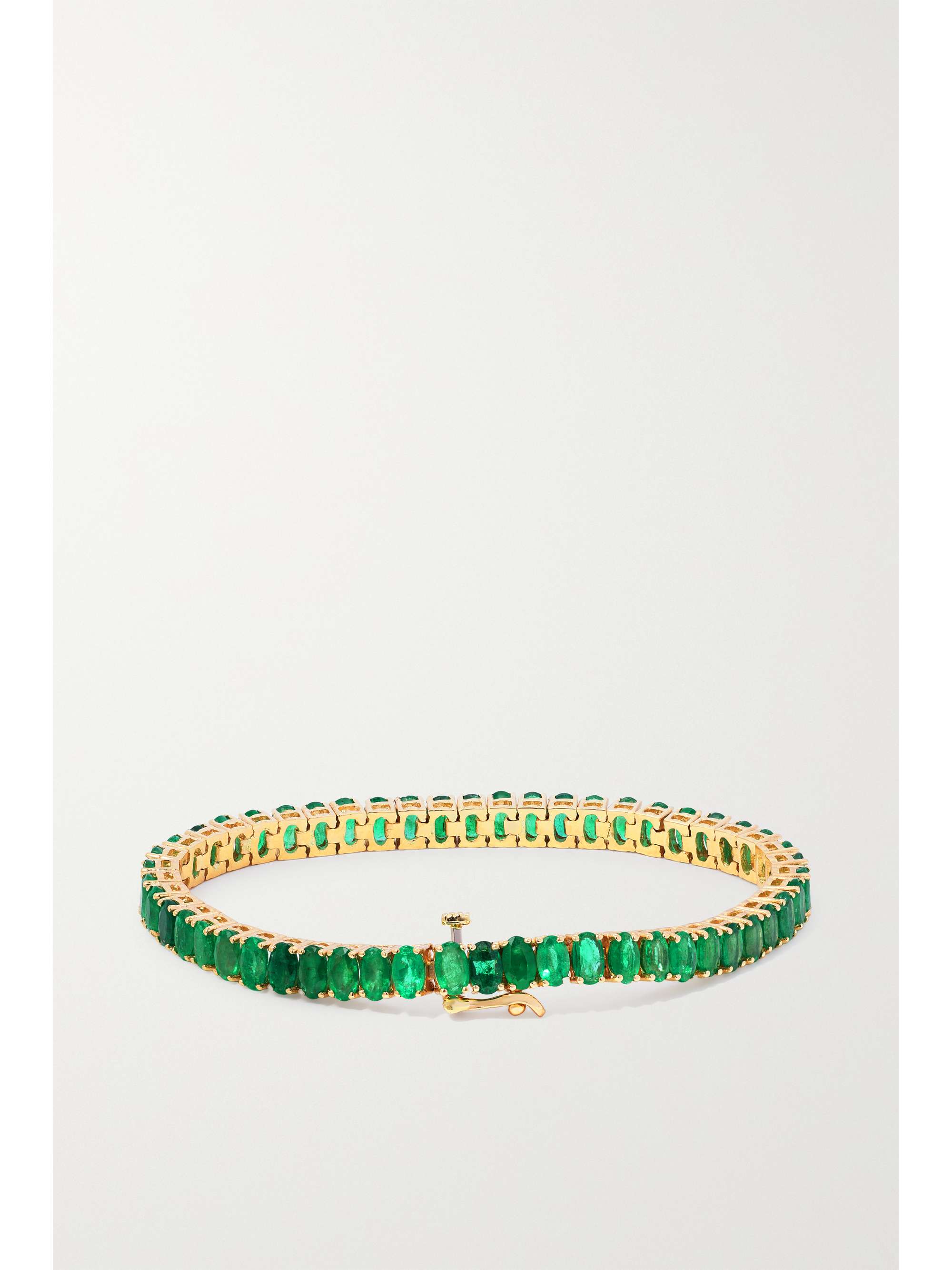 SHAY 18-karat gold emerald tennis bracelet