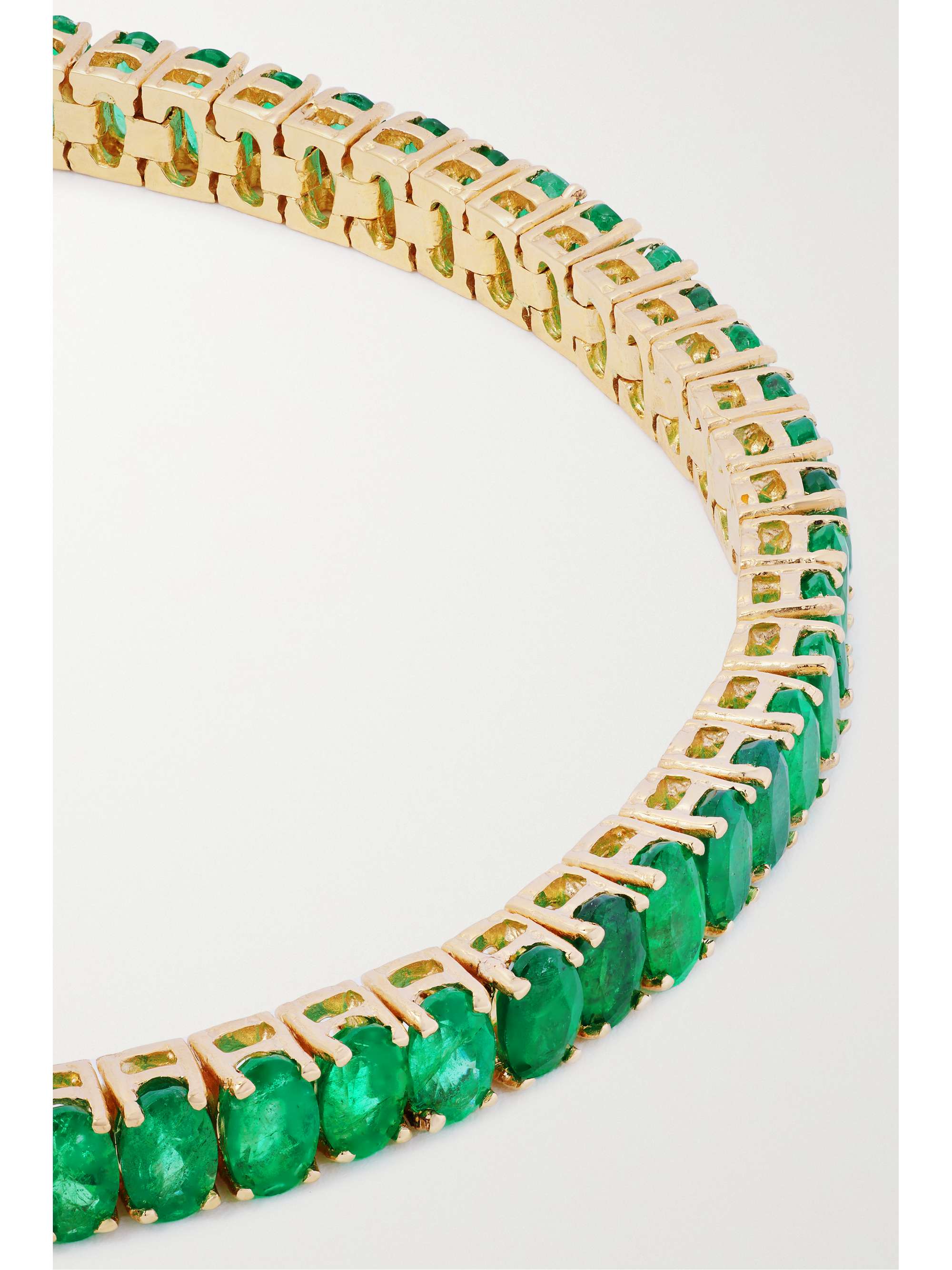 SHAY 18-karat gold emerald tennis bracelet