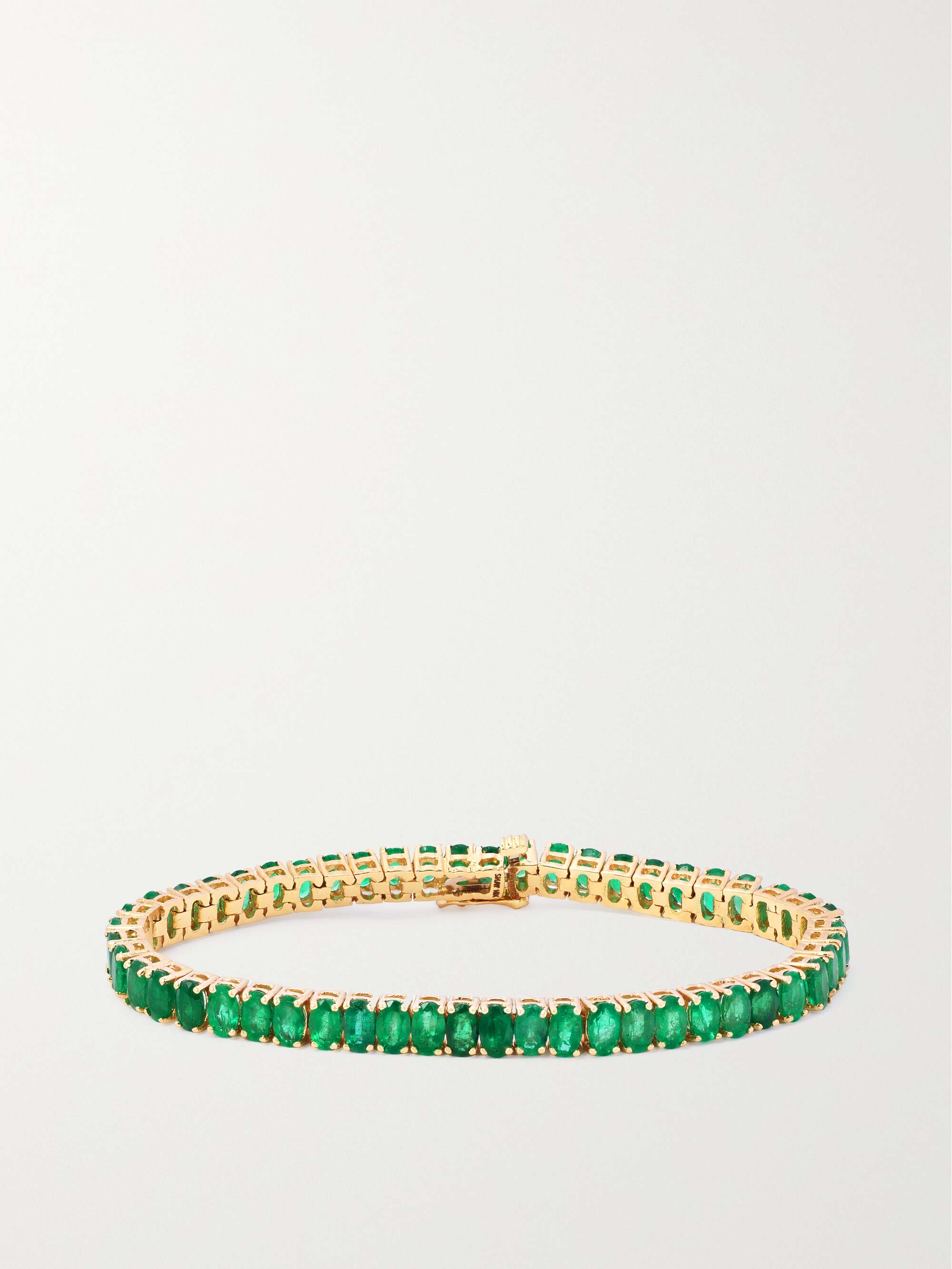 SHAY 18-karat gold emerald tennis bracelet | NET-A-PORTER