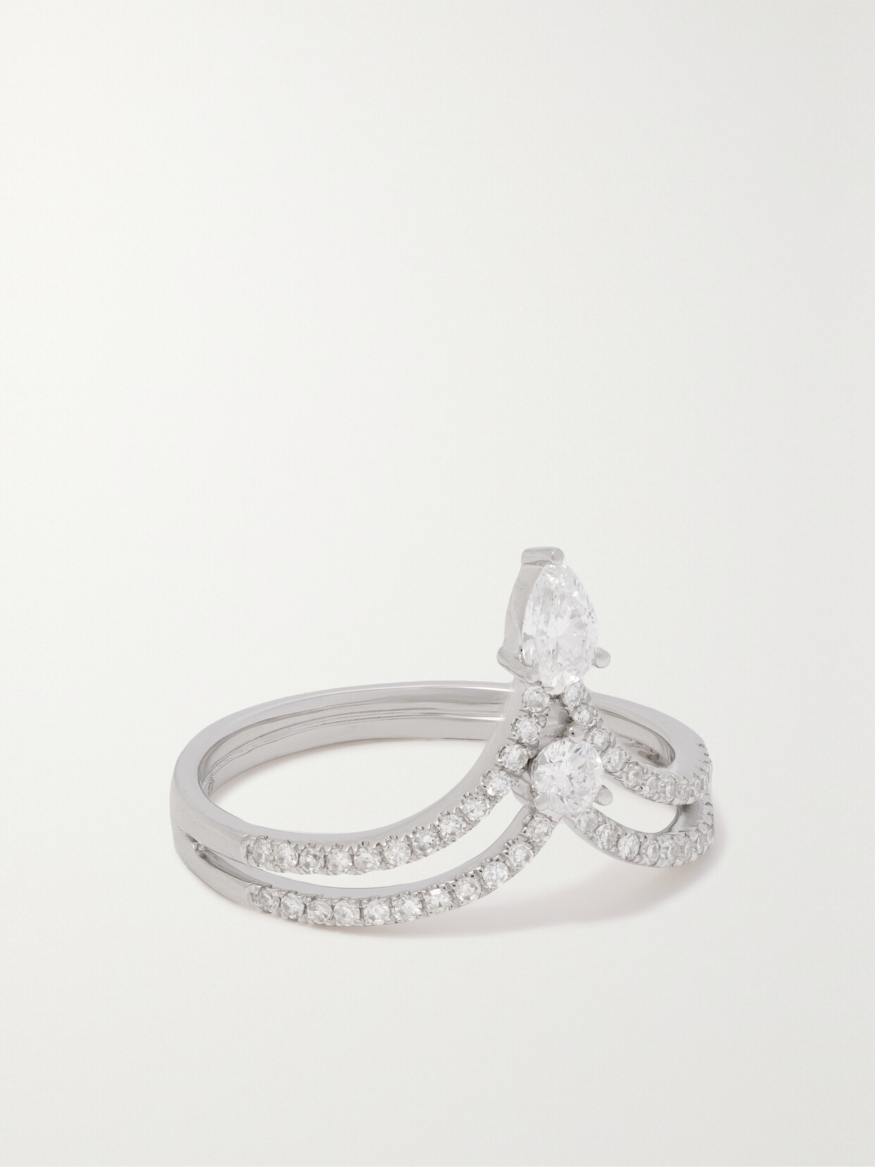 SHAY - 18-karat White Gold Diamond Ring - 7