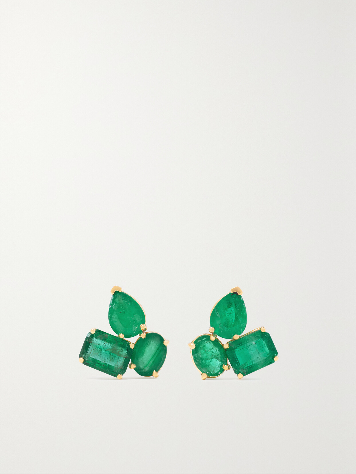 SHAY - Gem 18-karat Gold Emerald Earrings - Green