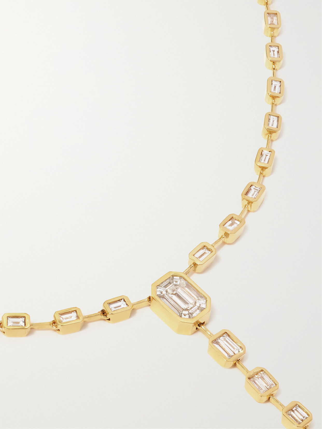 SHAY - Illusion 18-karat Gold Diamond Necklace - one size