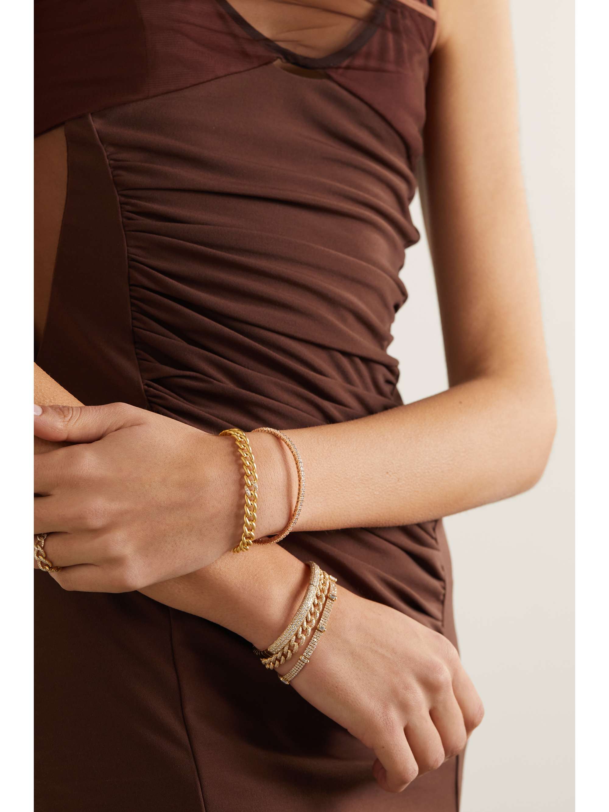 SHAY 18-karat gold diamond bracelet