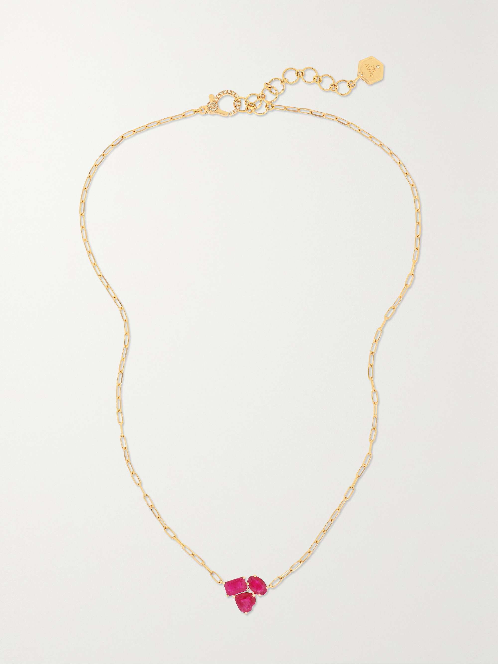 SHAY 18-karat rose gold ruby necklace | NET-A-PORTER