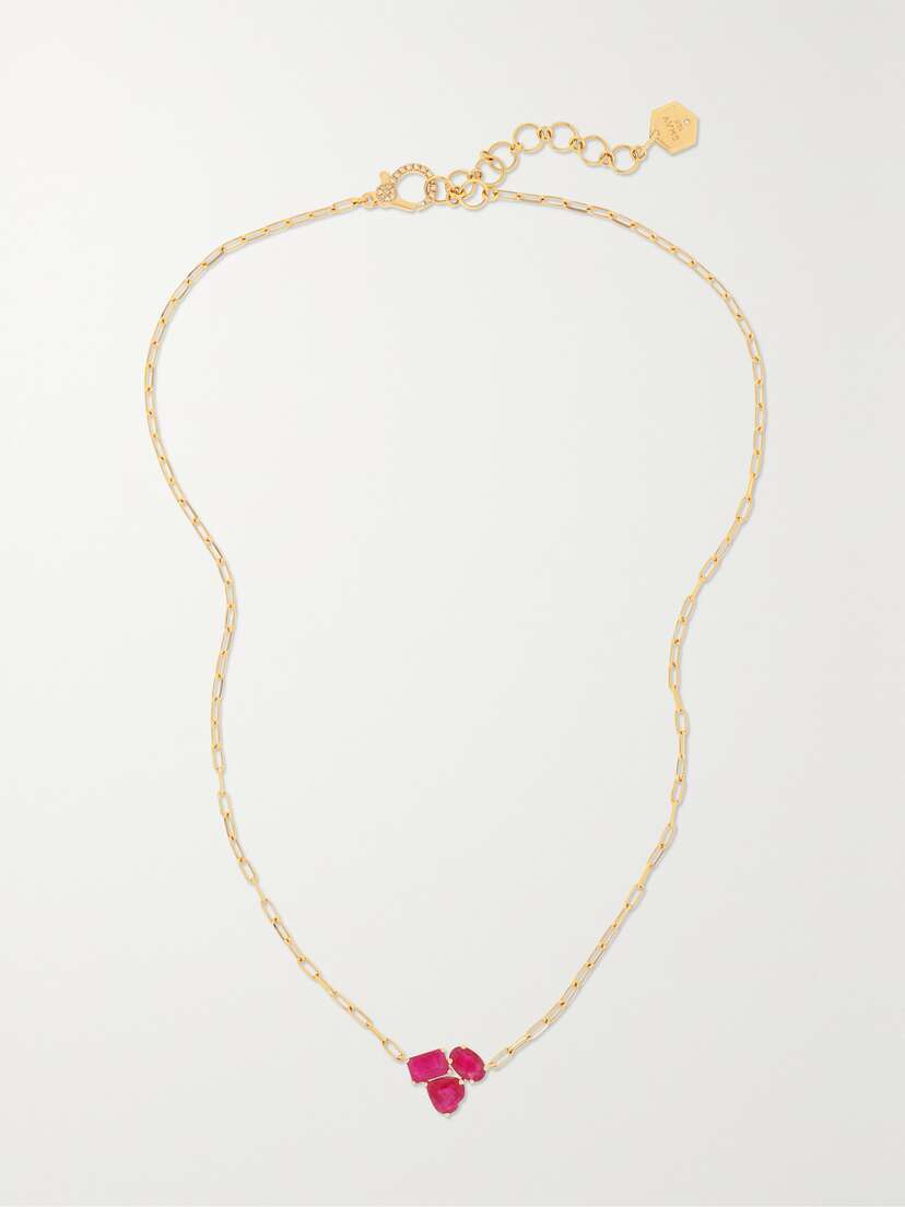 SHAY 18-karat Rose Gold Ruby Necklace