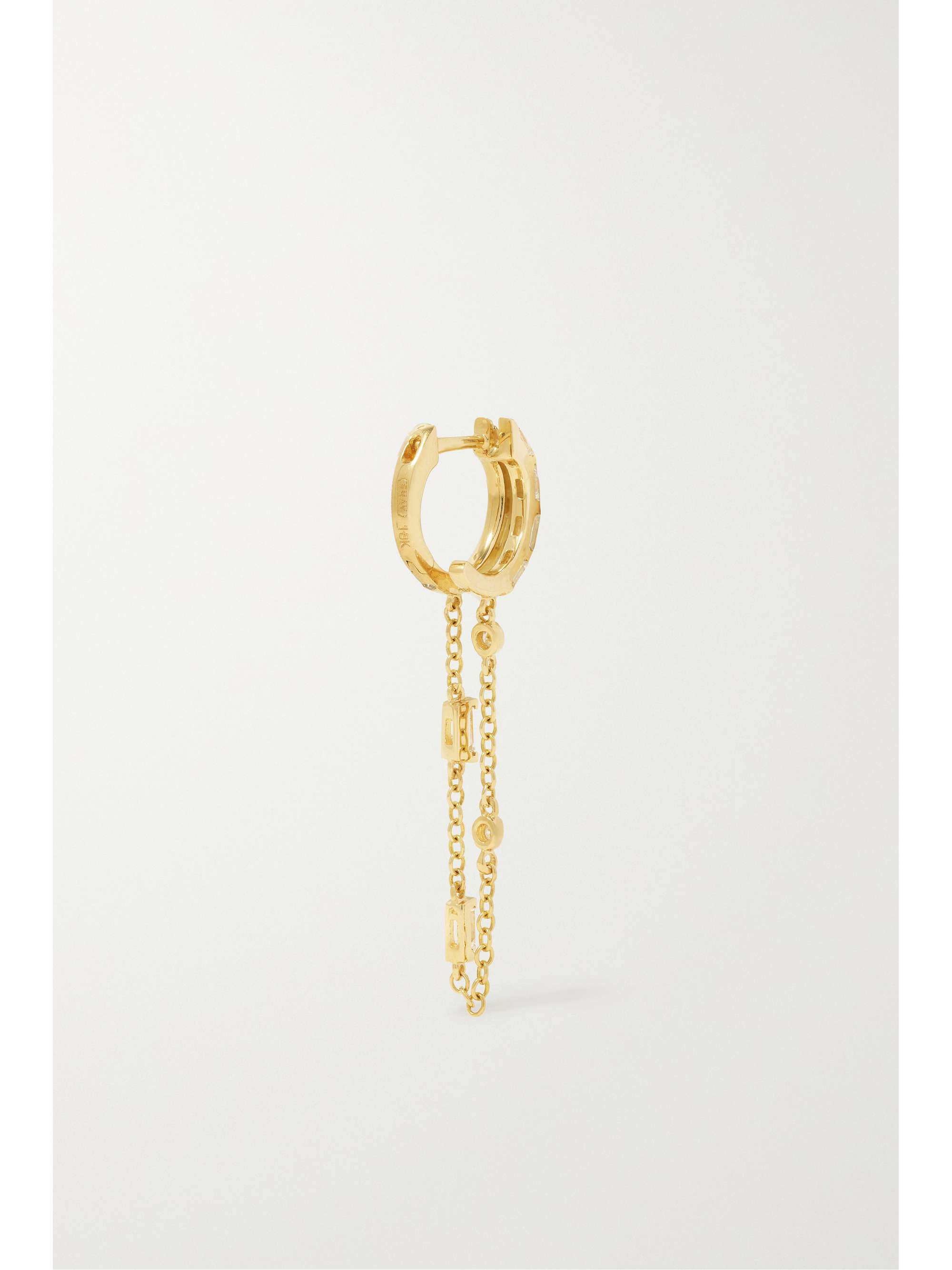 SHAY 18-karat gold diamond hoop earrings
