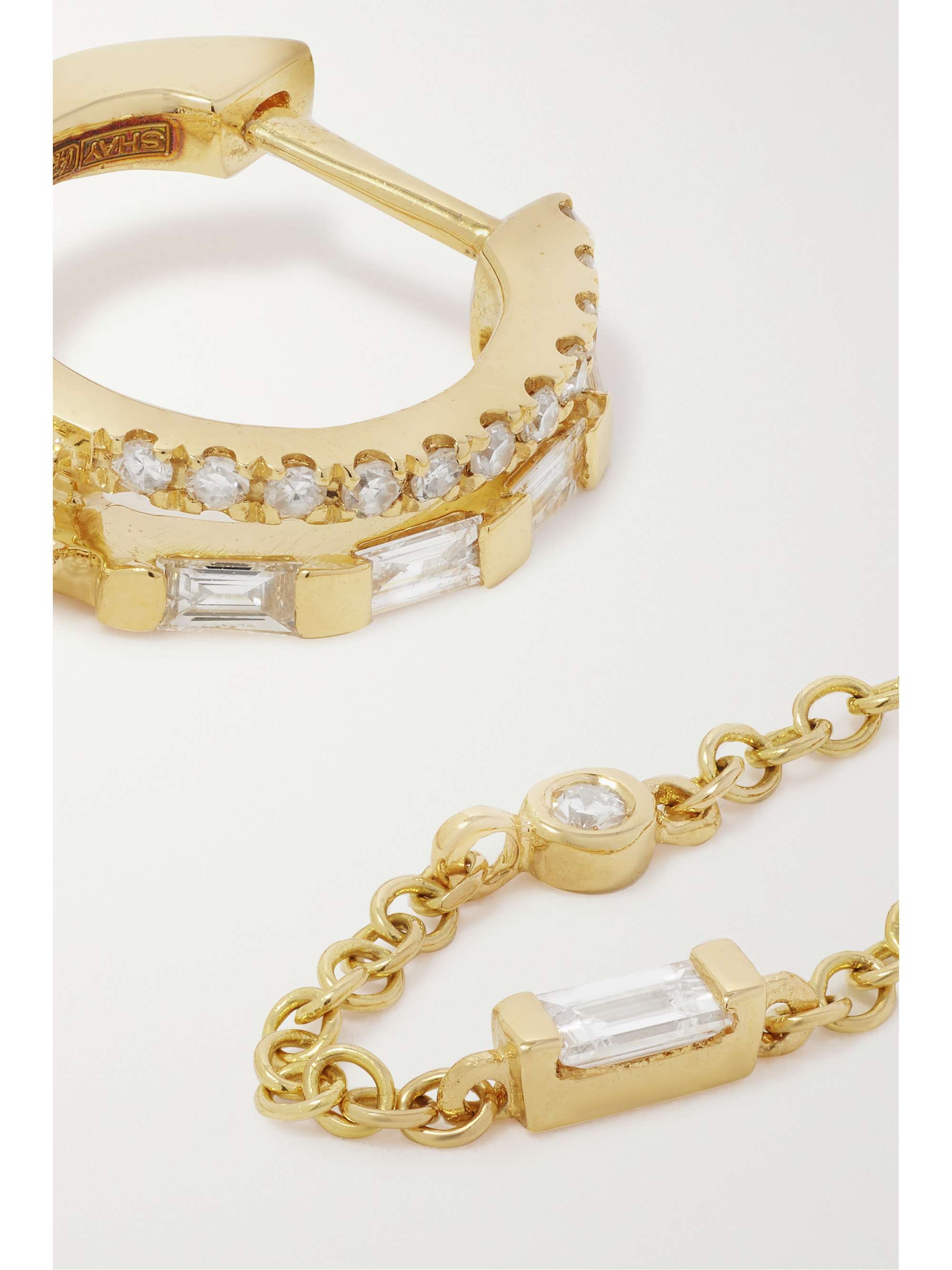 SHAY 18-karat gold diamond hoop earrings