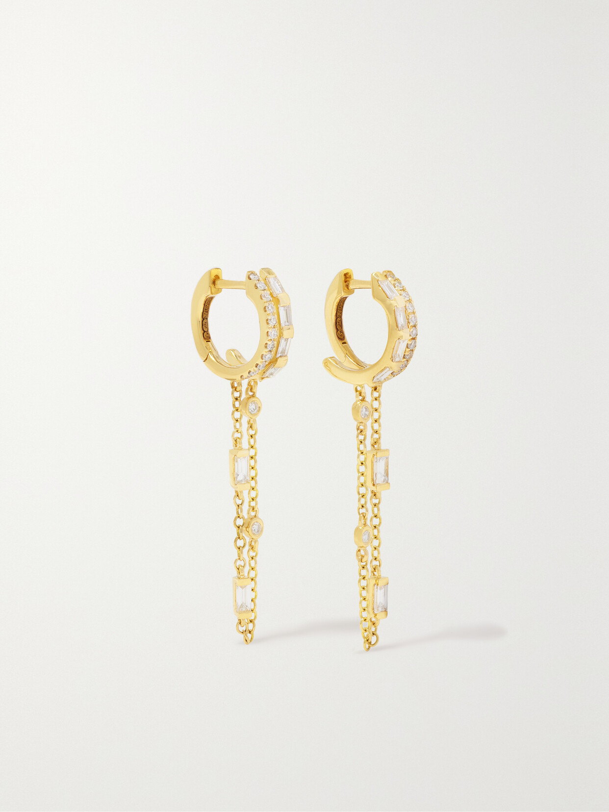 SHAY - 18-karat Gold Diamond Hoop Earrings - one size