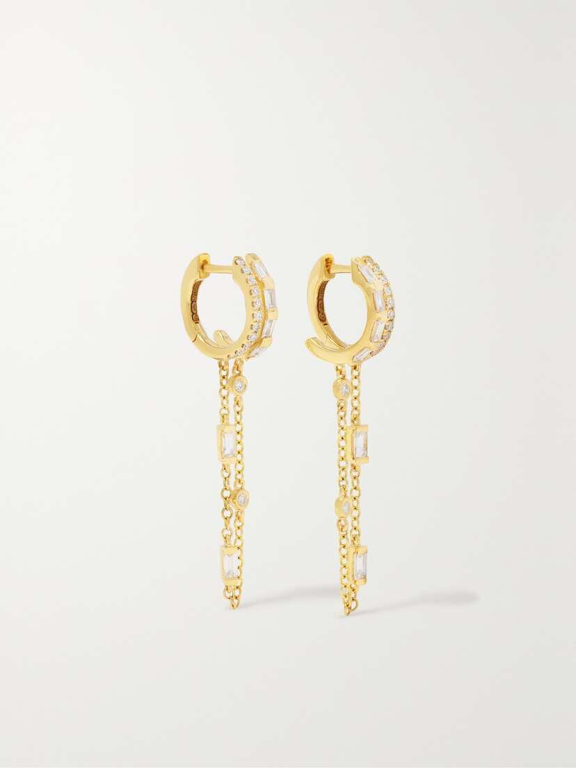 SHAY 18-karat Gold Diamond Hoop Earrings