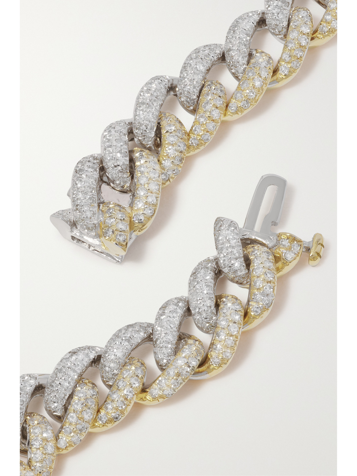 Shop Shay Essential 18-karat Yellow And White Gold Diamond Bracelet