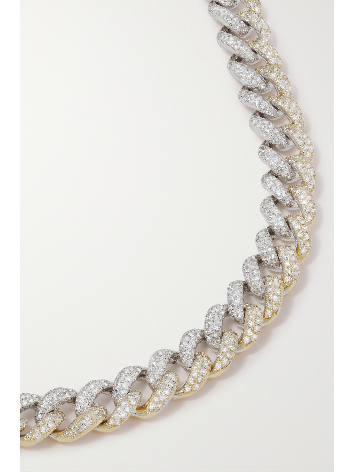 Shop Shay Essential 18-karat Yellow And White Gold Diamond Bracelet